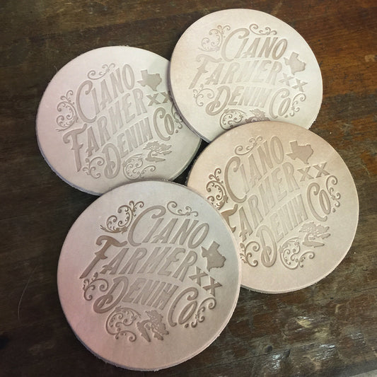 CFDCo Leather Bourbon Coasters