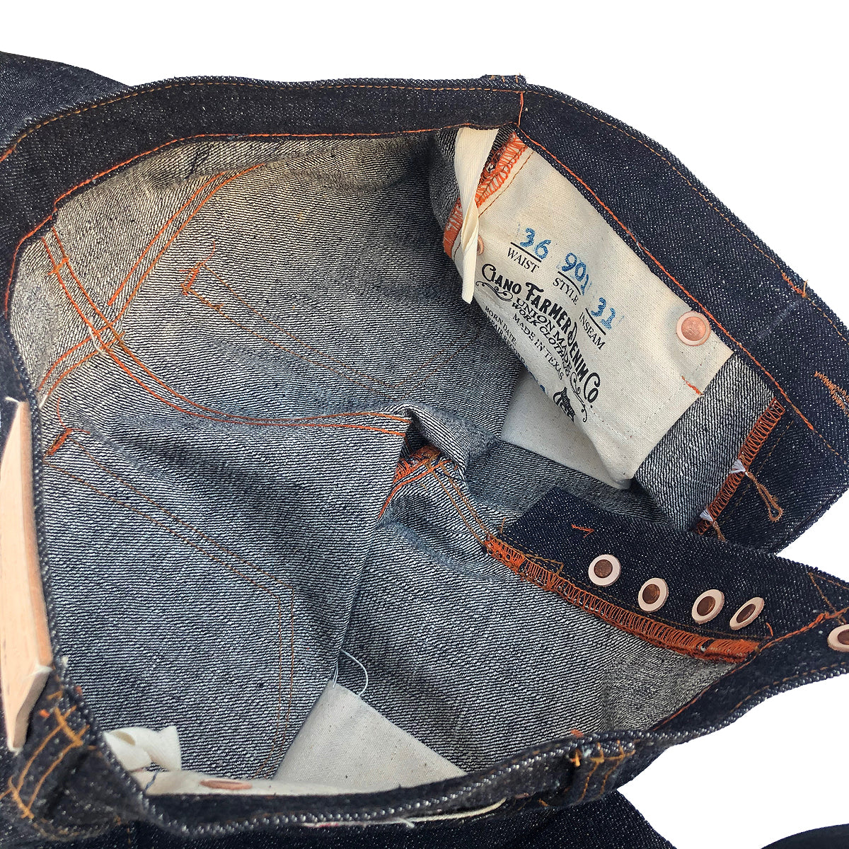 #0505 16oz Japanese INDIGO 'Secret Denim" Selvage 5 Pocket Version