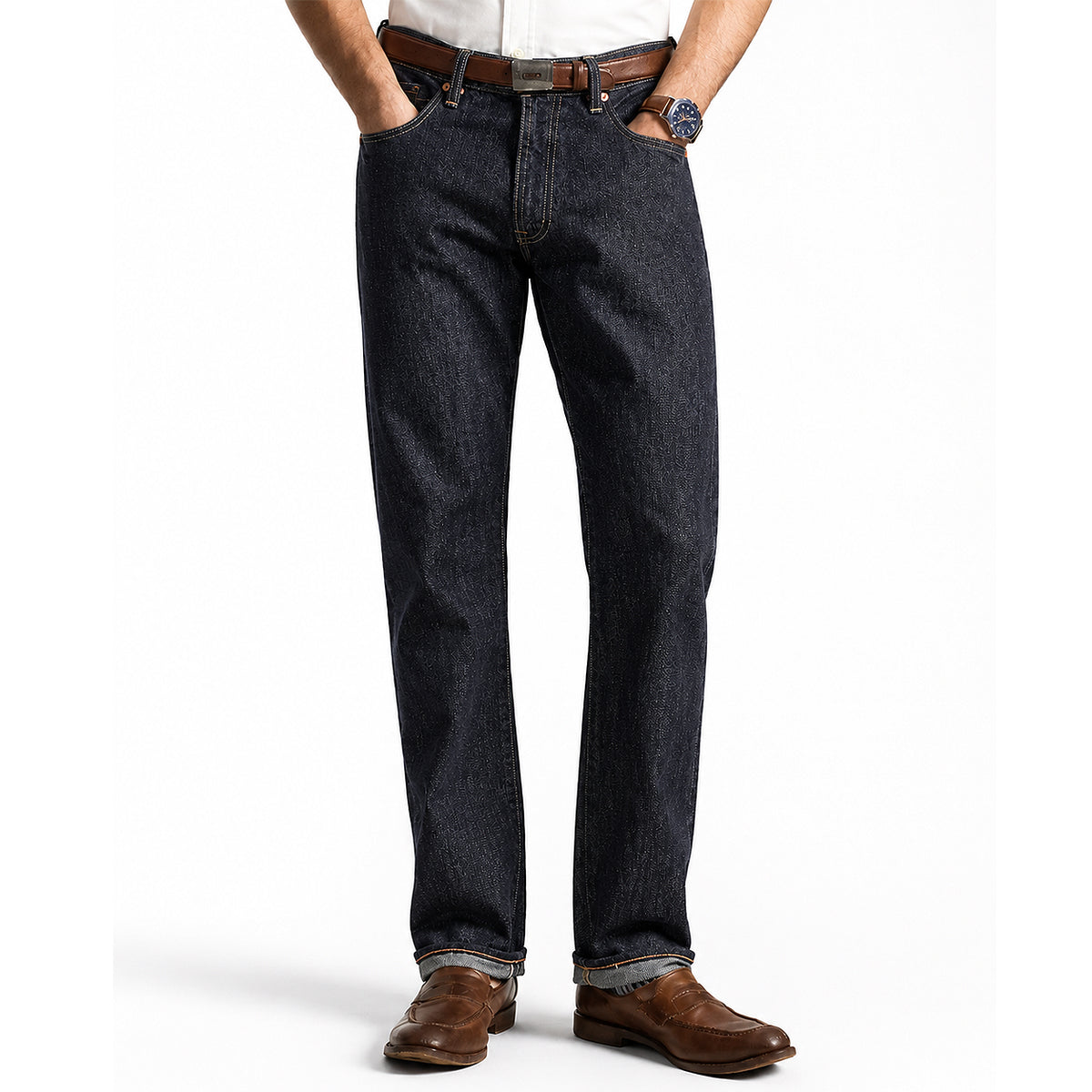 #0505 16oz Japanese INDIGO 'Secret Denim" SELVAGE 5 POCKET VERSION