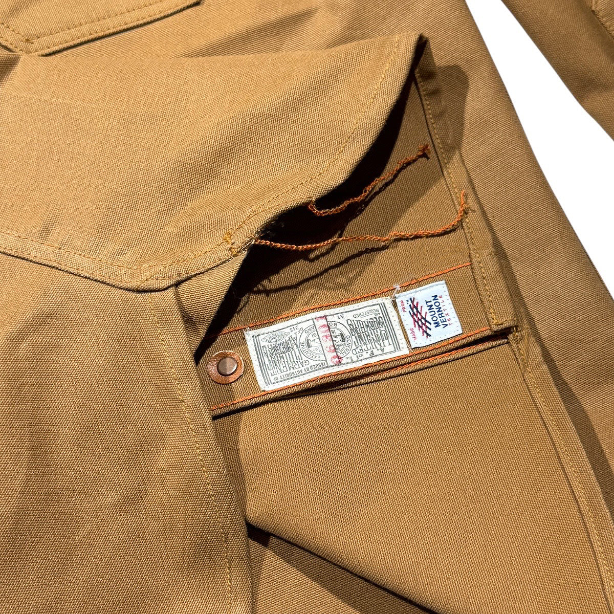 #133 12oz USA Duck Canvas Work Shirt Ochre Brown