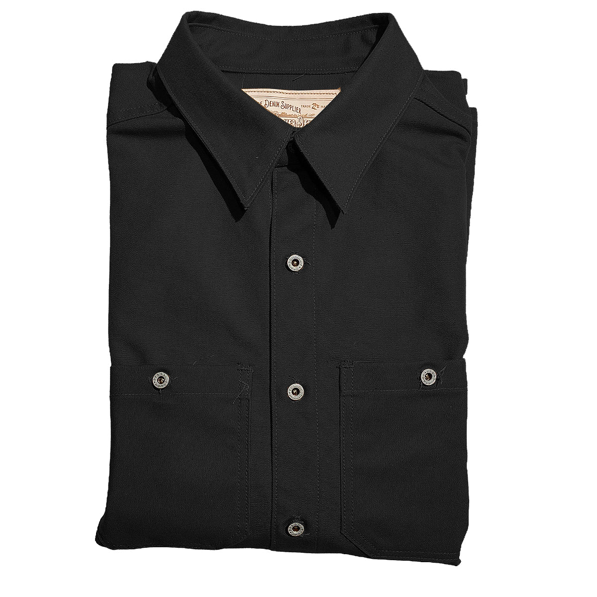 #133 12oz USA Duck Canvas Work Shirt Black