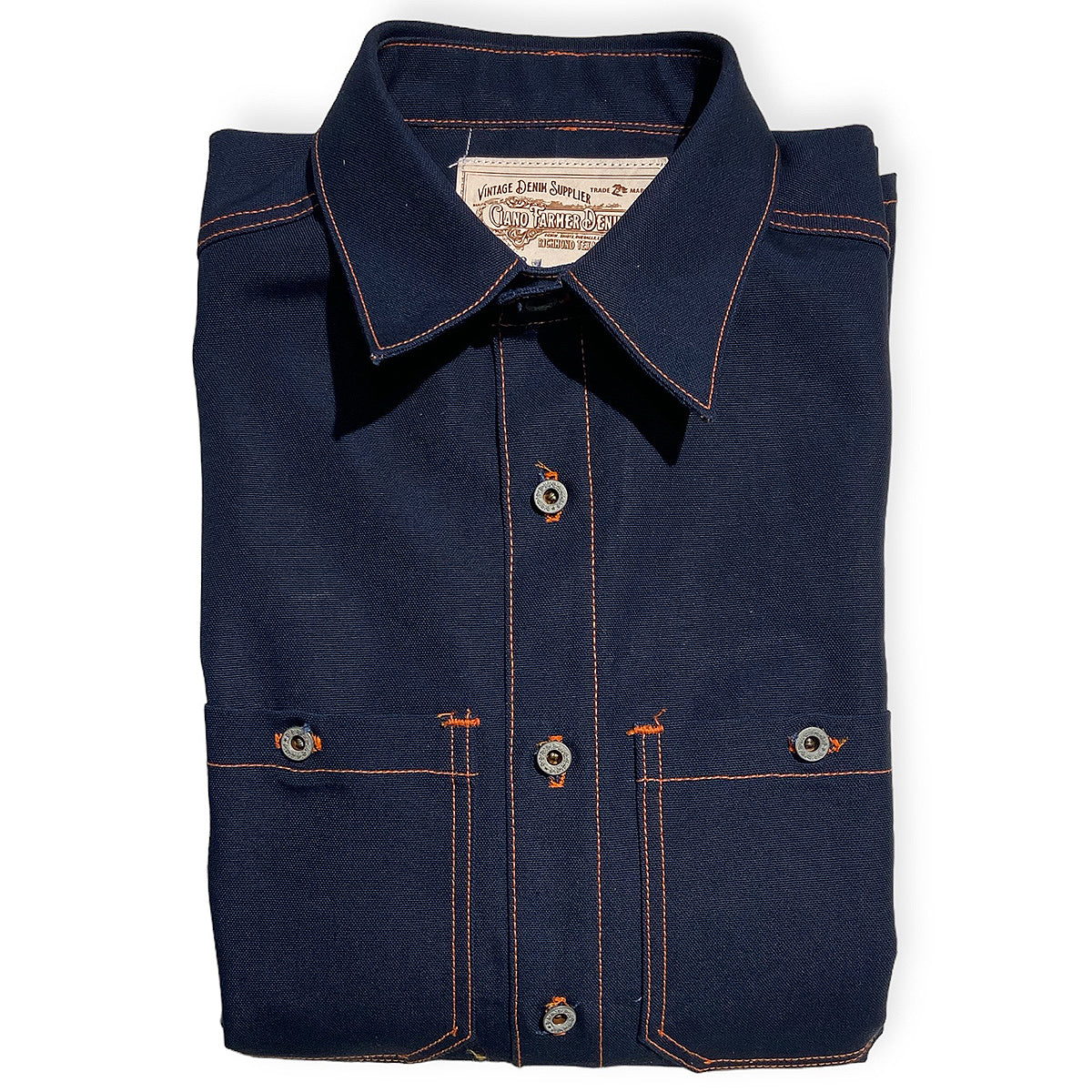 #133 12oz USA Duck Canvas [ Various Colors } "WORK SHIRT" Navy