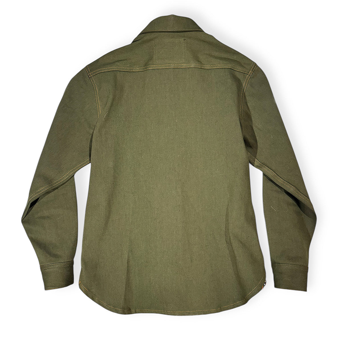 #77510 13.5oz Japanese Olive/Olive Selvedge Bull Denim Work Shirt