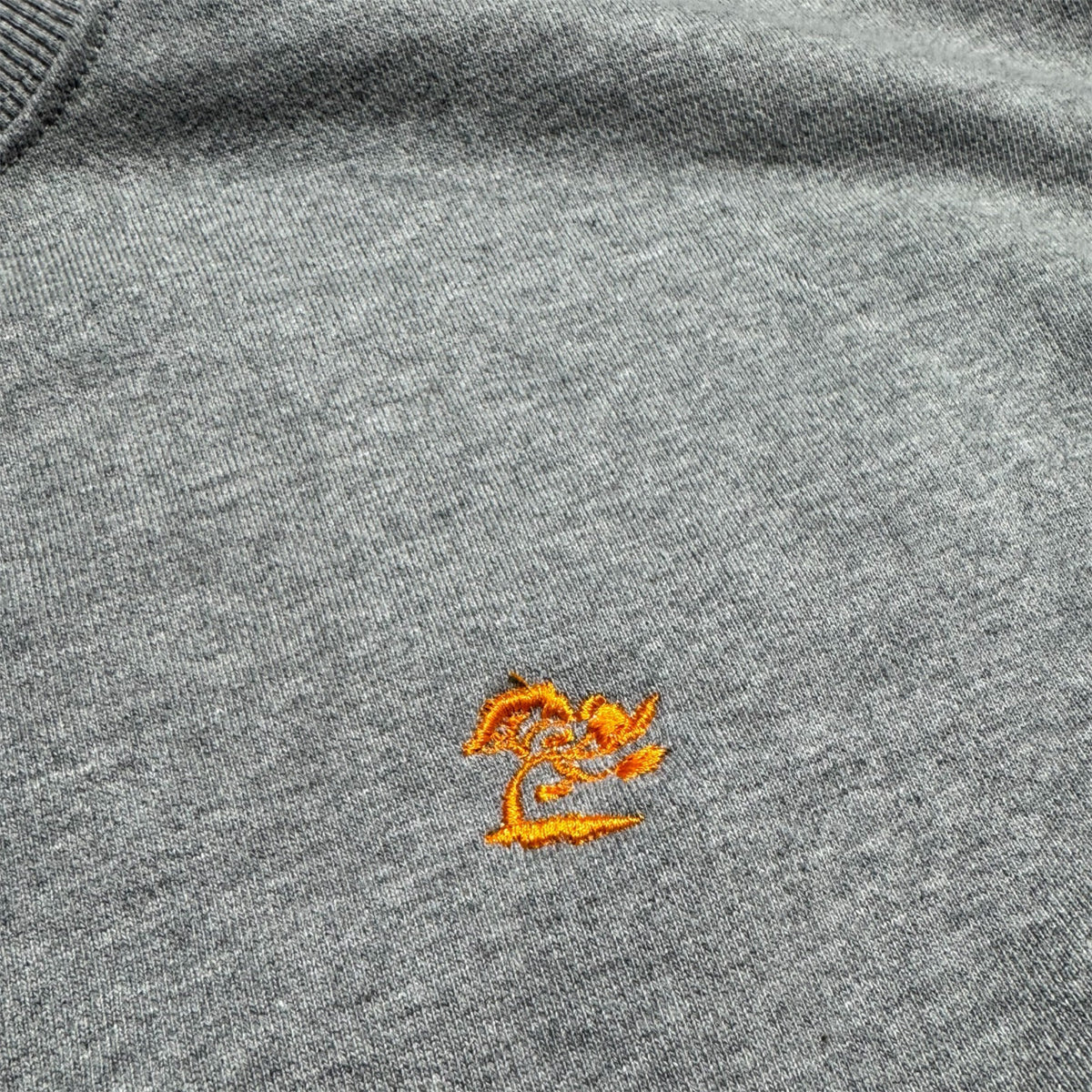 14oz / 470GSM Heavy Weight CREW - 100% ORGANIC Cotton HEATHER GREY French Terry