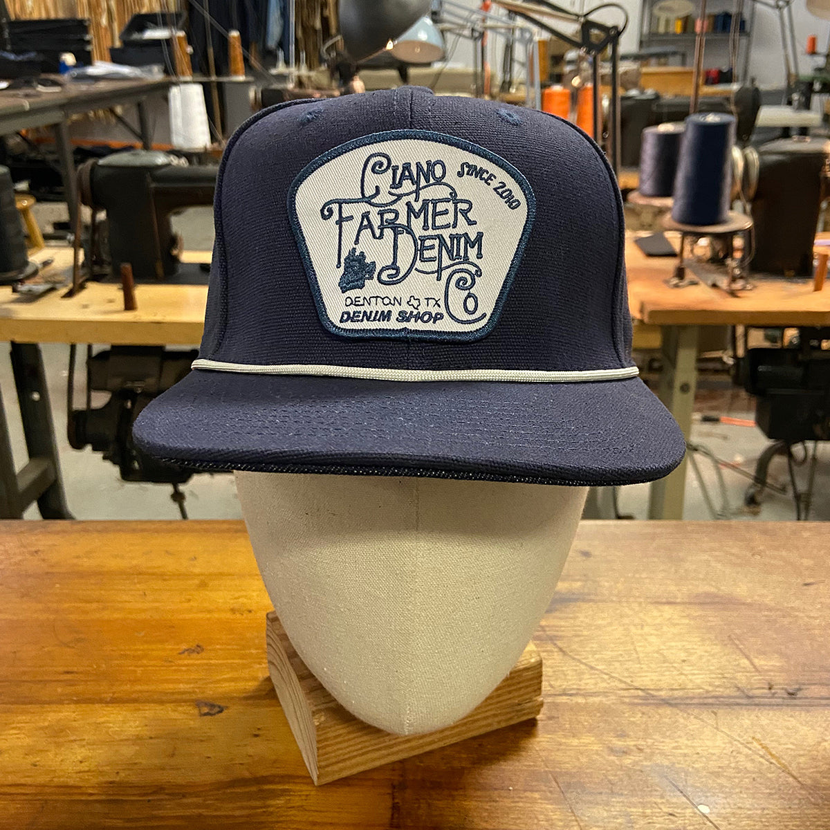 18oz USA Duck Canvas Snapback HAT Blank "NAVY" Fisherman Patch