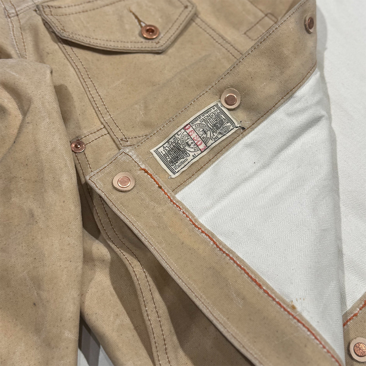 #3006 18oz Wax Duck Canvas Natural "Pinkerton" Fieldhand Jacket