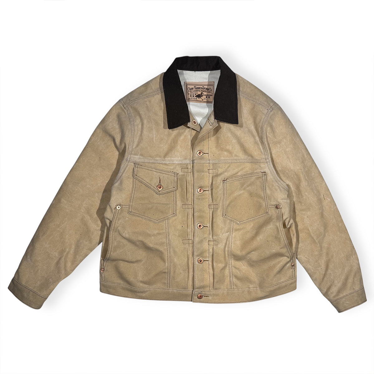 #3006 18oz Wax Duck Canvas Natural "Pinkerton" Fieldhand Jacket