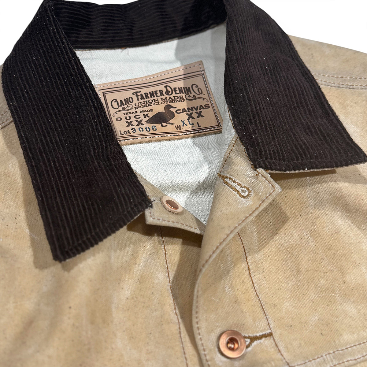 #3006 18oz Wax Duck Canvas Natural "Pinkerton" Fieldhand Jacket