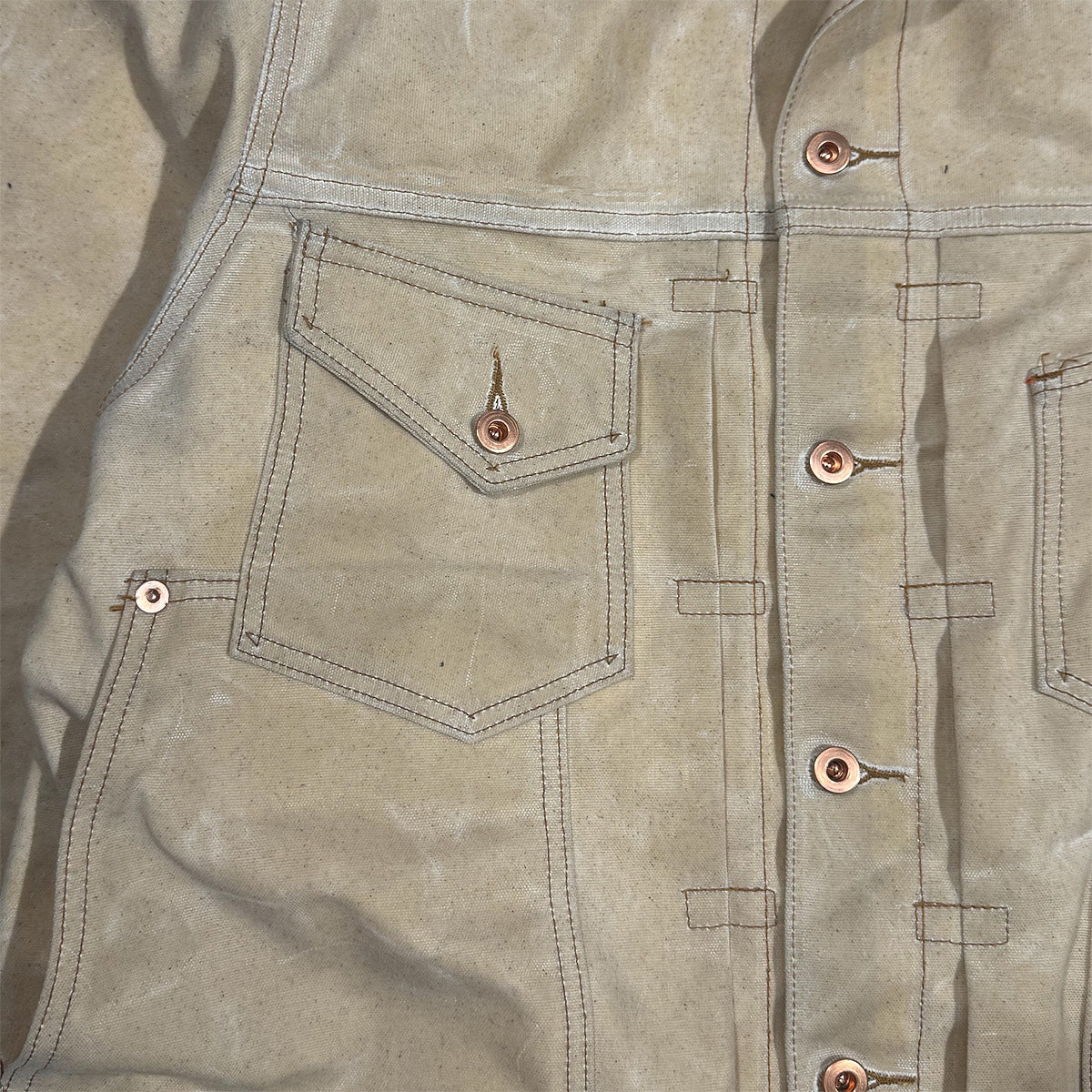 #3006 18oz Wax Duck Canvas Natural "Pinkerton" Fieldhand Jacket