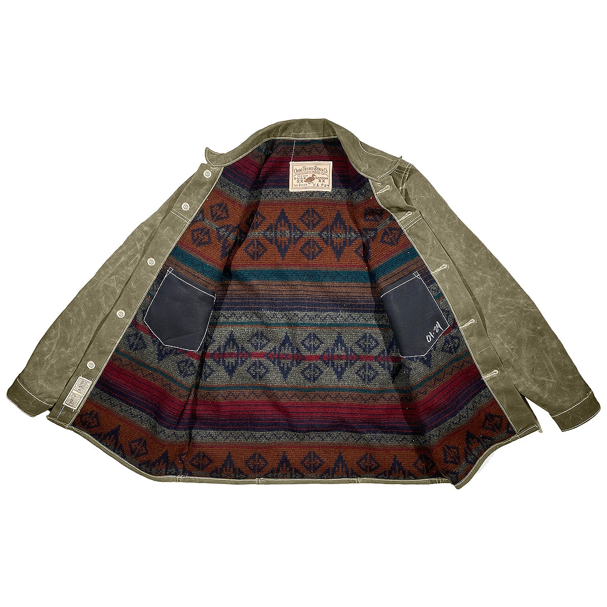 #3006 18oz Wax Duck Canvas Car Coat the "PABLO" Field Tan Green