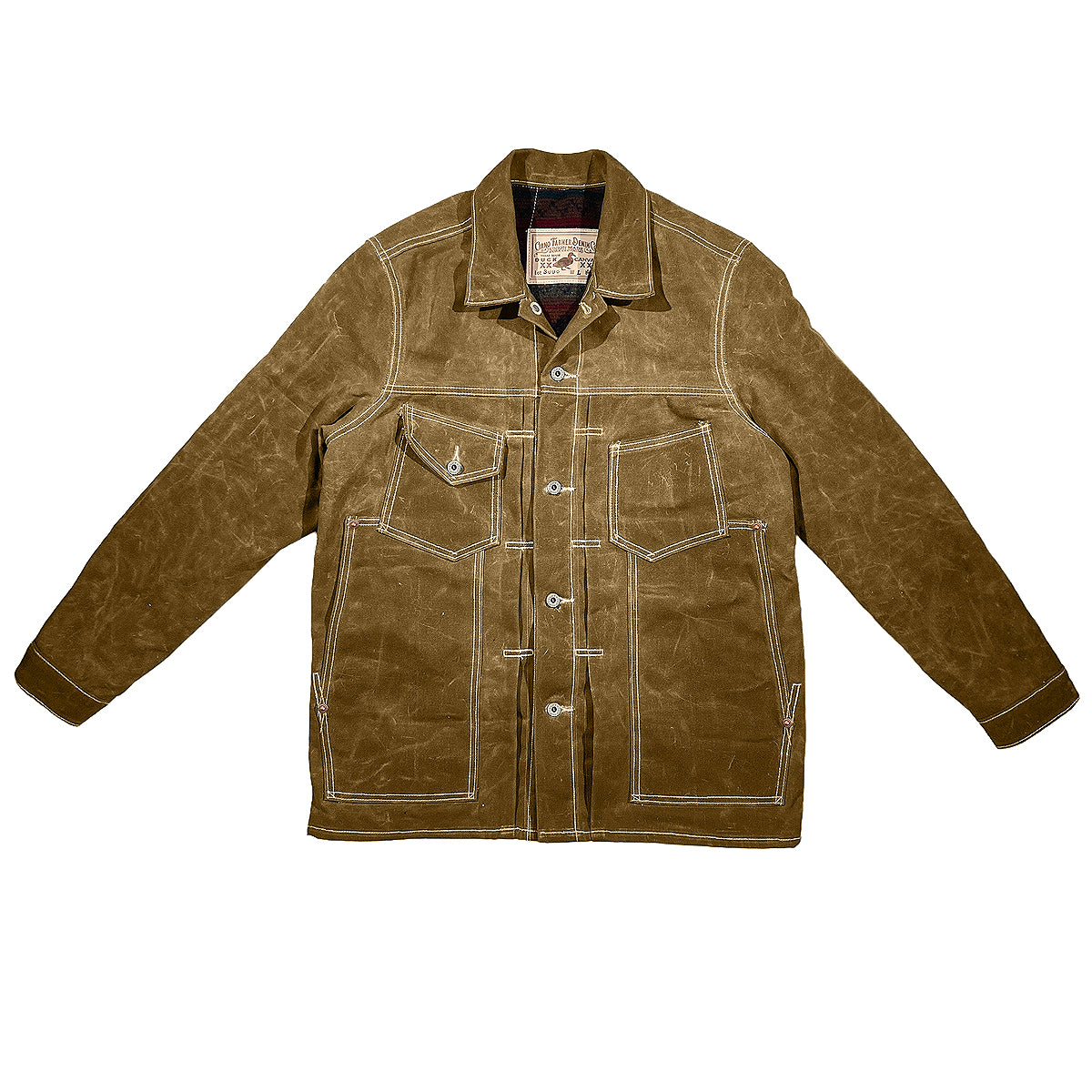 #3006 18oz Wax Duck Canvas Car Coat the "PABLO" Nut Meg Brown