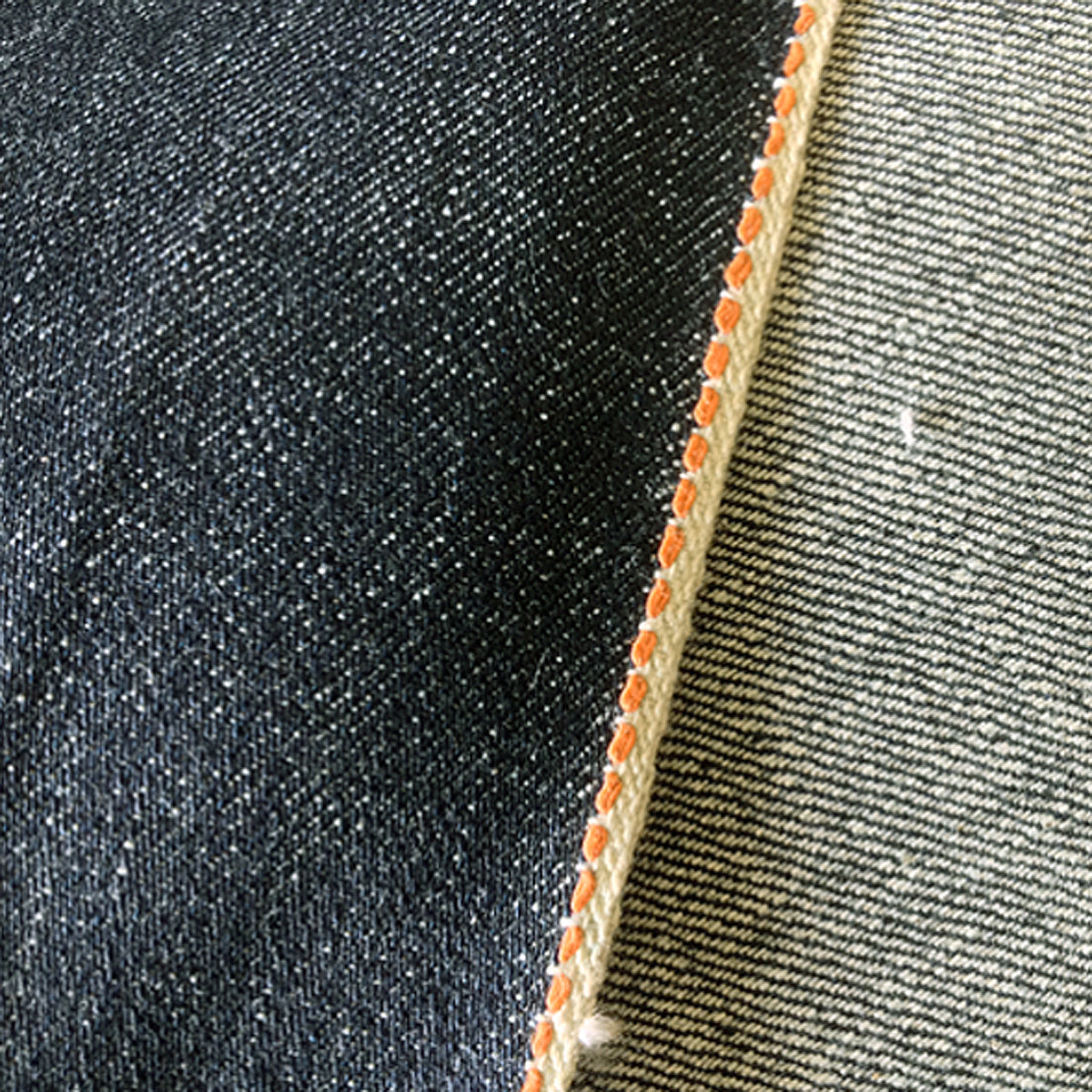 #6500 15oz Kojima Indigo Orange Ticking Selvage