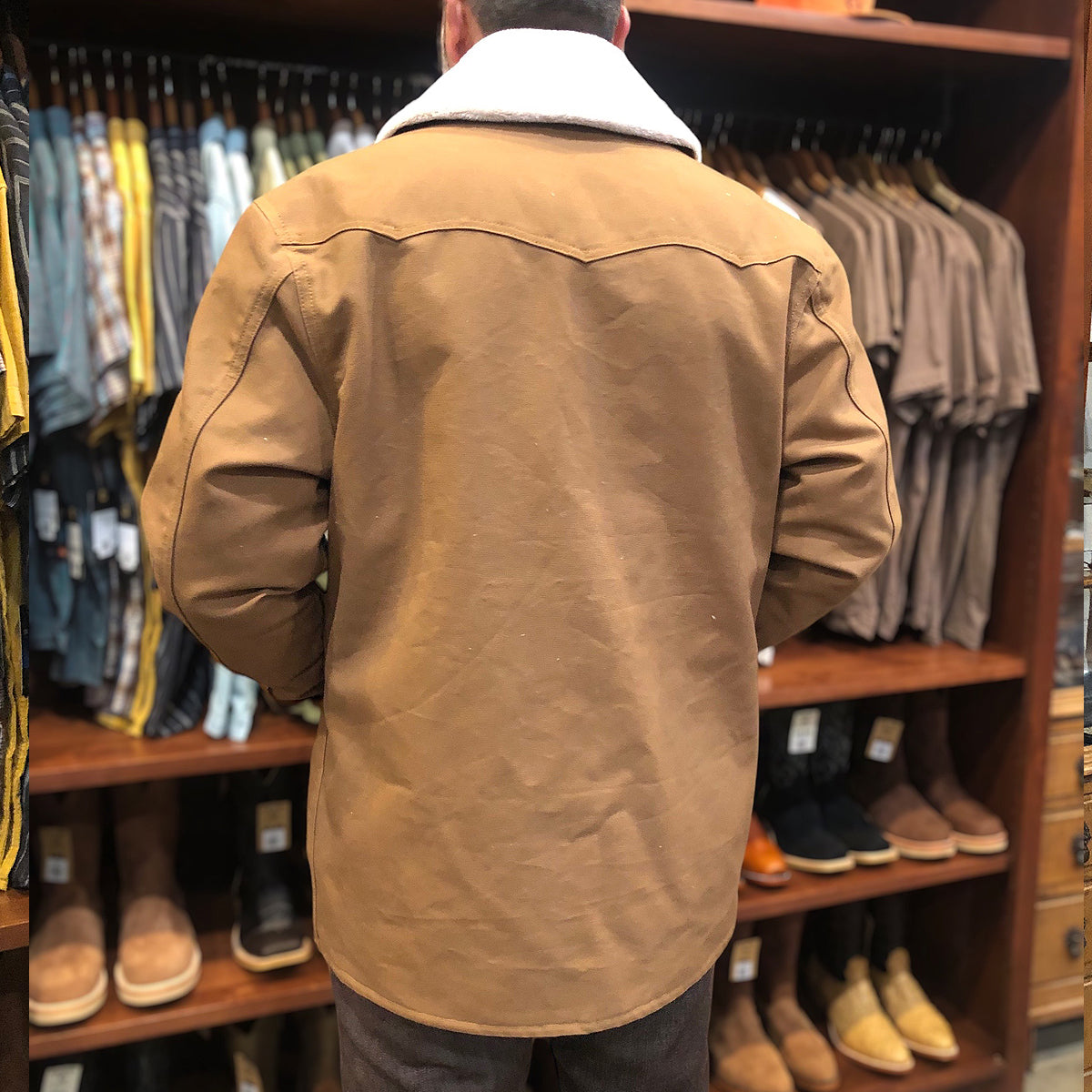 #133 12oz Duck CANVAS Modify Pea Coat Ochre Lined
