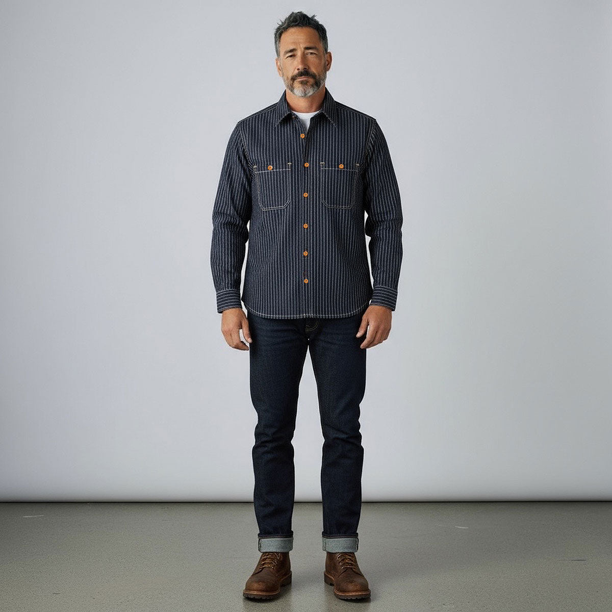 #3192 13.5oz Japanese Indigo/Indigo WABASH White Selvage Work Shirt