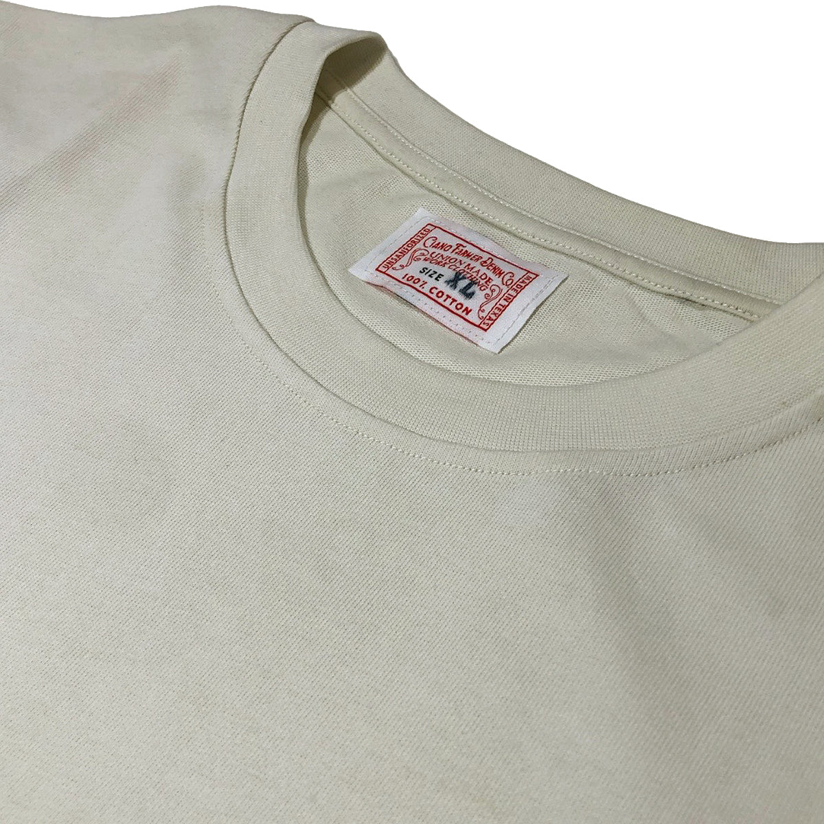 8.4oz TEXAS MADE "HEAVY ORGANIC" Crew Neck Vintage White