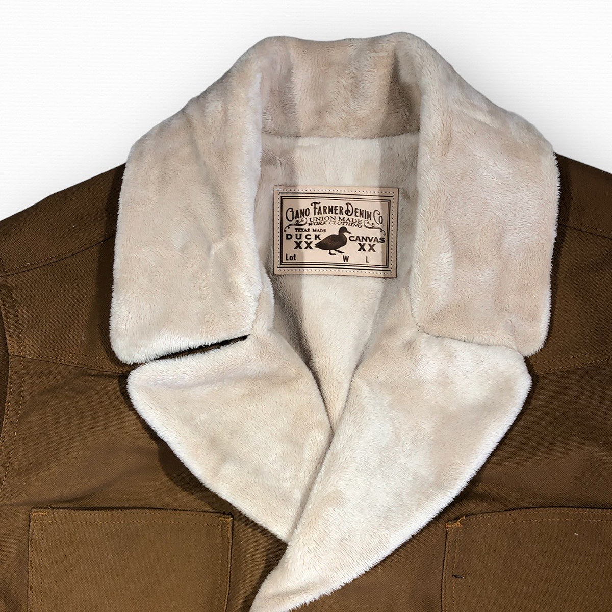 #133 12oz Duck CANVAS Modify Pea Coat Ochre Lined