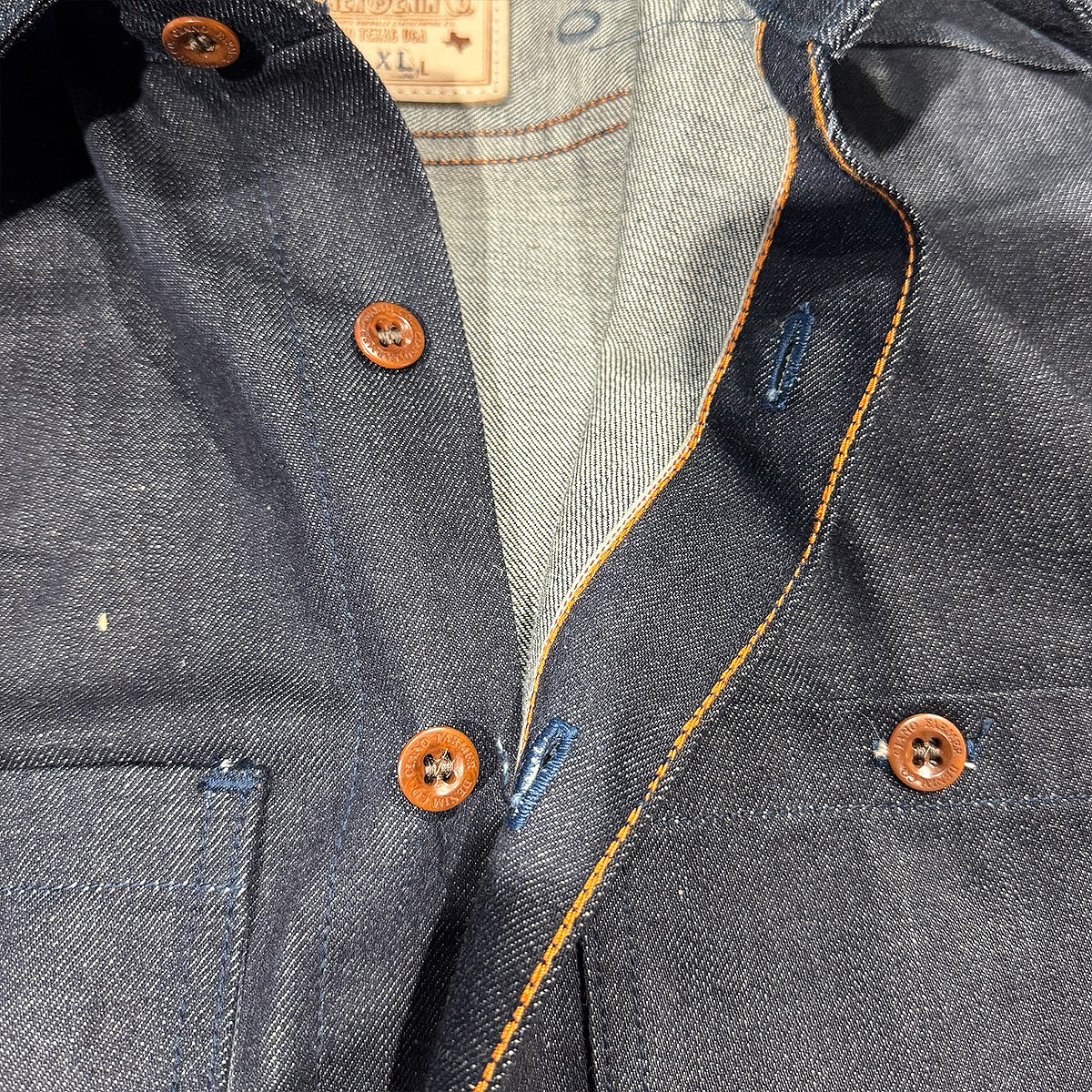 #TEX22 13.5oz TEXAS DENIM Red Selvage Work Shirt