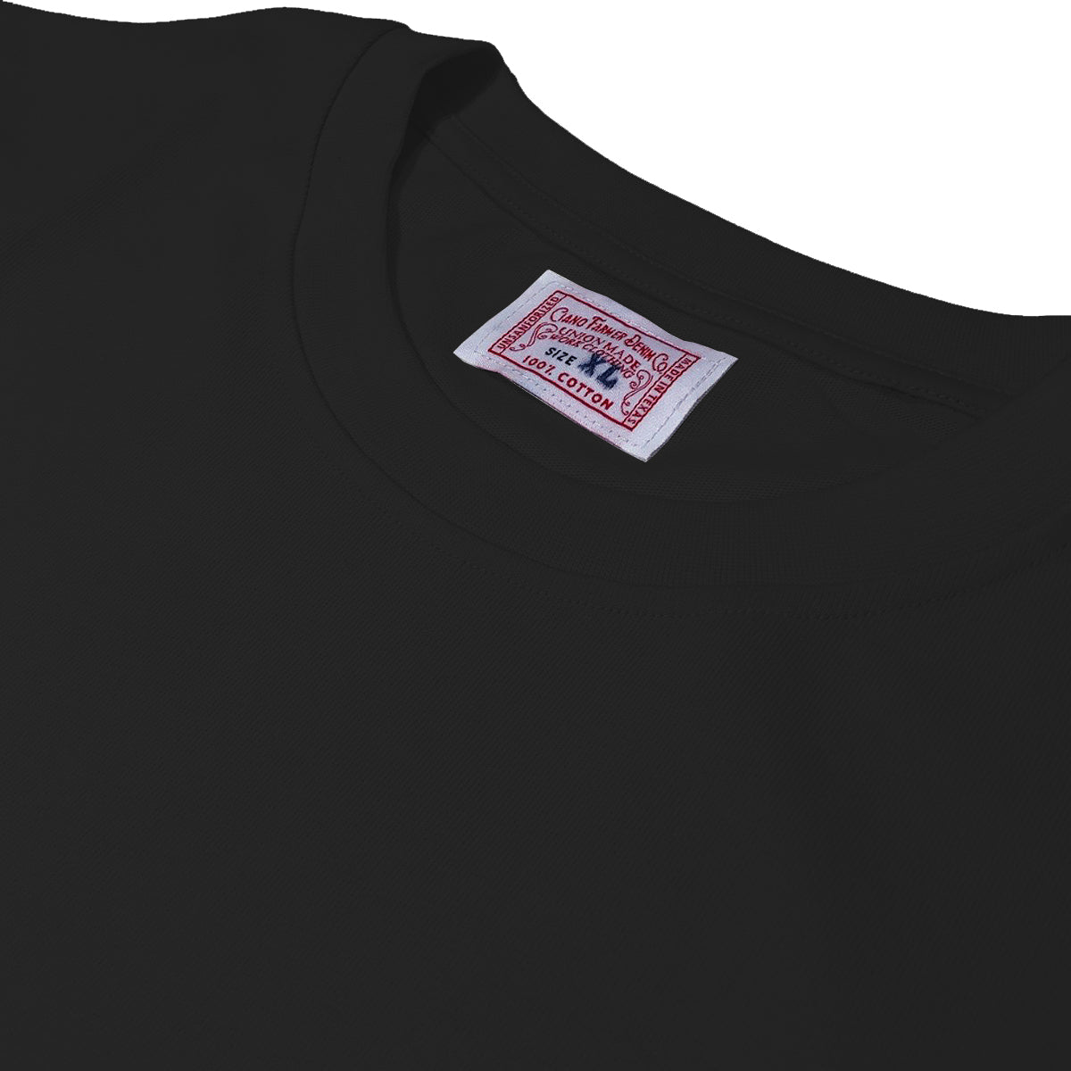 8.4oz TEXAS MADE "HEAVY ORGANIC" Crew Neck Black