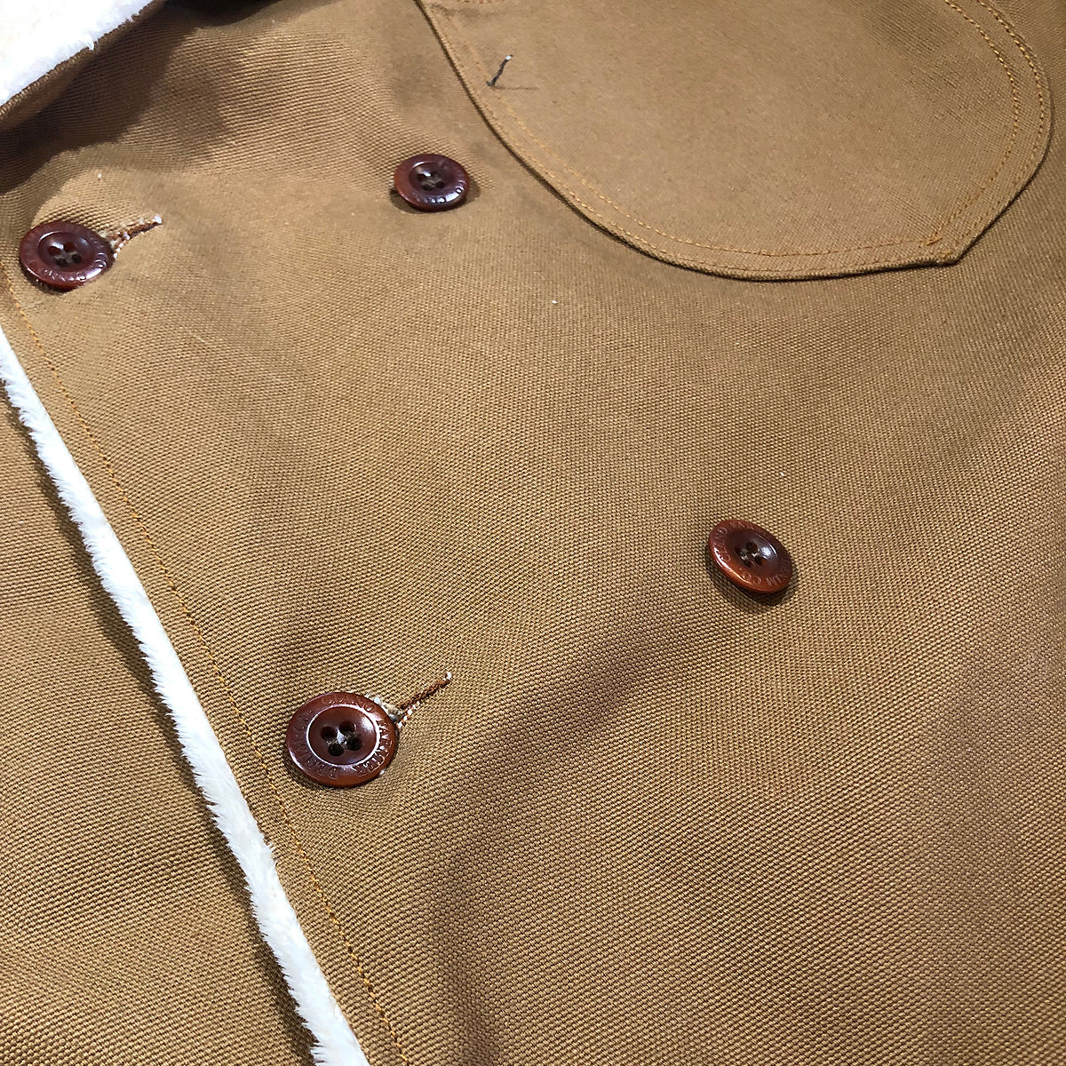 #133 12oz Duck CANVAS Modify Pea Coat Ochre Lined