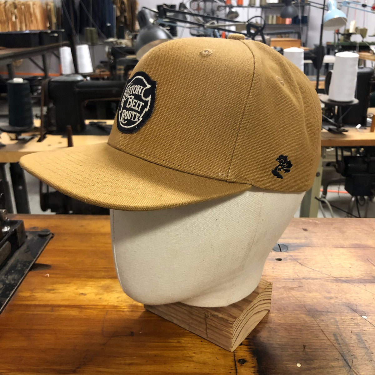 15oz Duck Canvas Lite Ochre Vintage HAT Patch 1970s "St. Louis Southwestern Railway COTTON BELT ROUTE" Patch