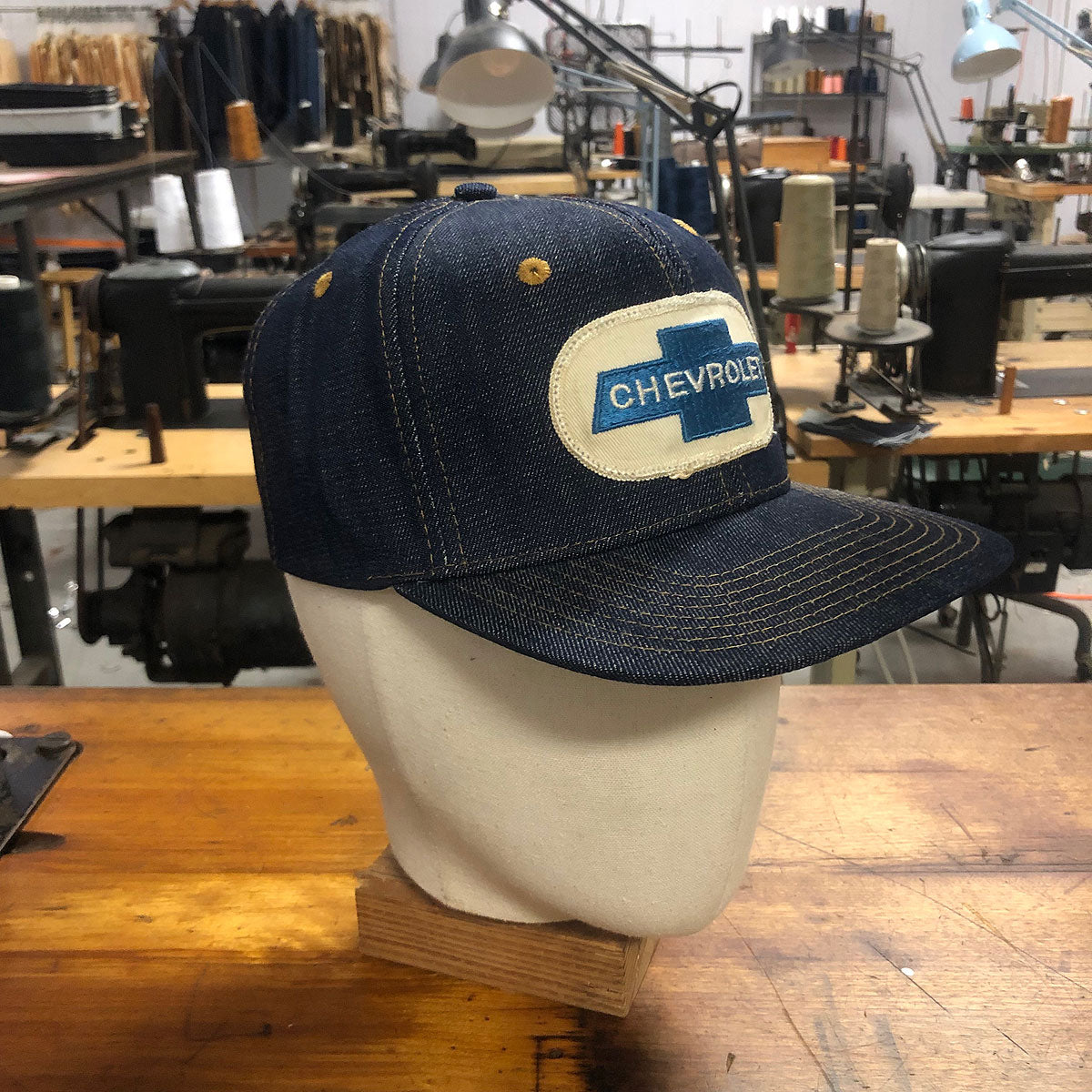 14oz TEXAS Denim Vintage HAT Patch 60s "Chevrolet" Patch