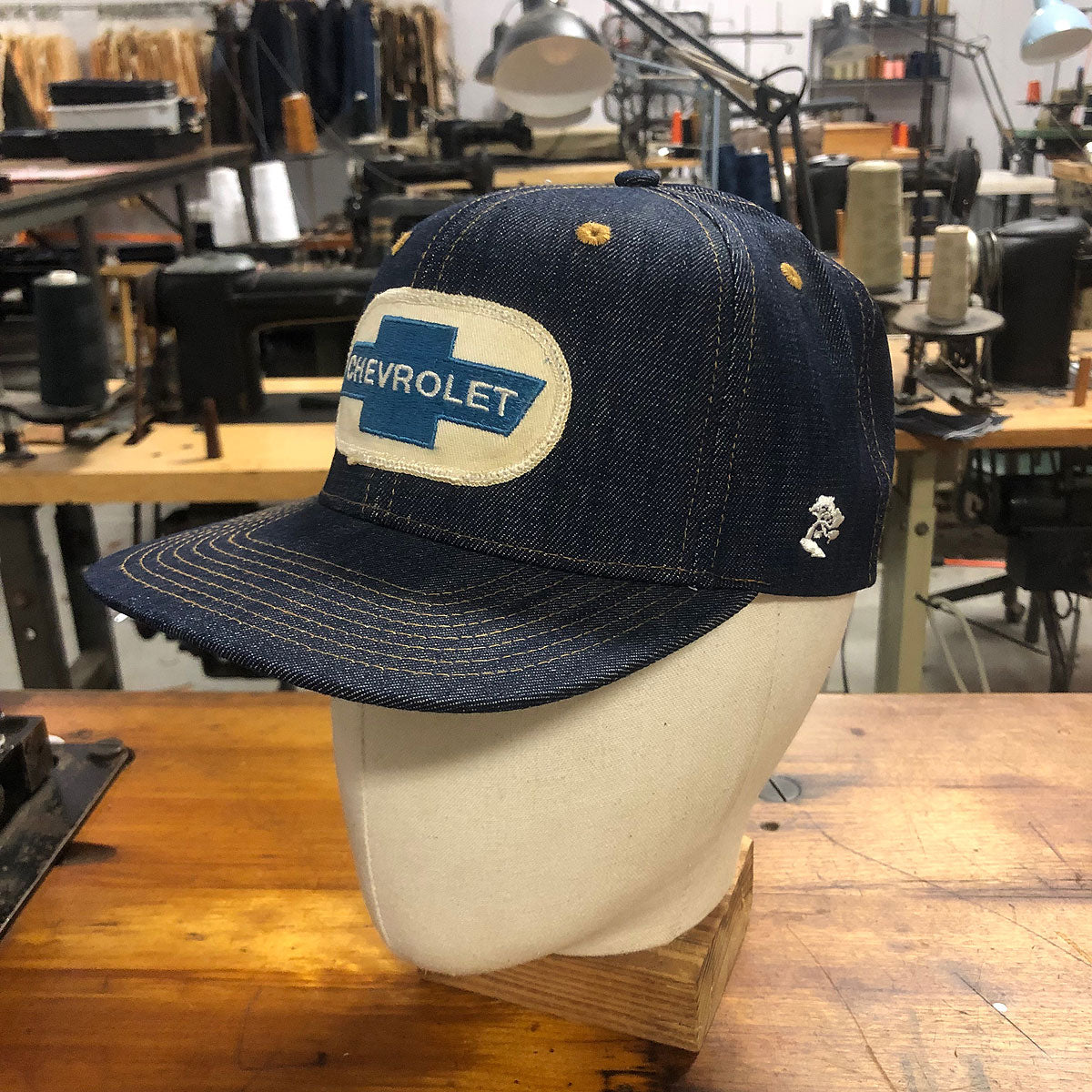 14oz TEXAS Denim Vintage HAT Patch 60s "Chevrolet" Patch