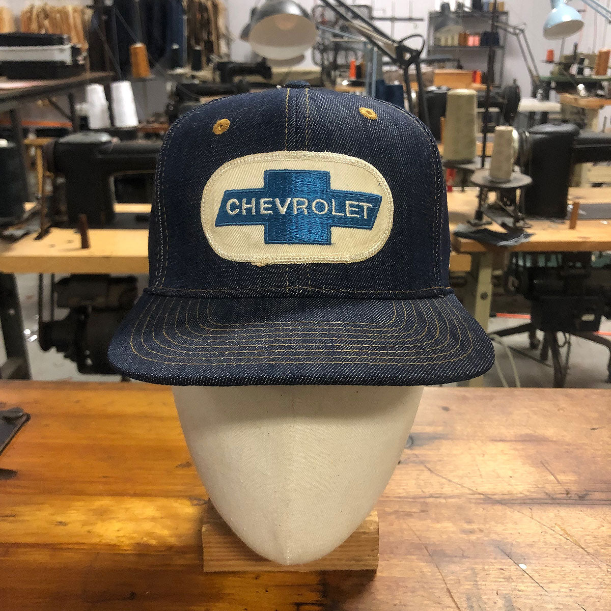 14oz TEXAS Denim Vintage HAT Patch 60s "Chevrolet" Patch
