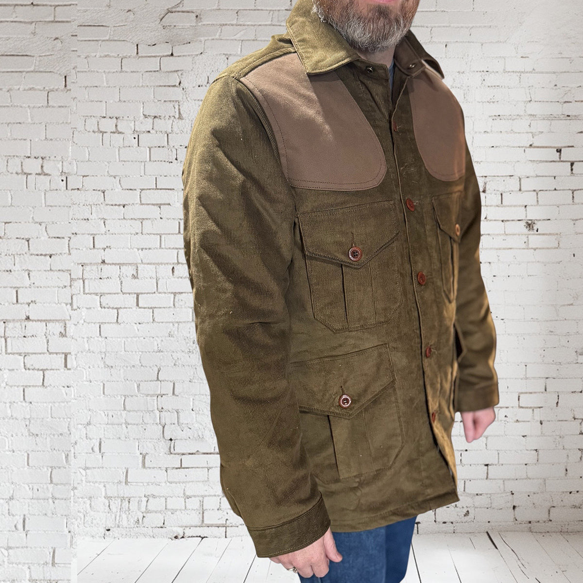 11 Wale Corduroy Elmer Hunting Jacket Field Olive