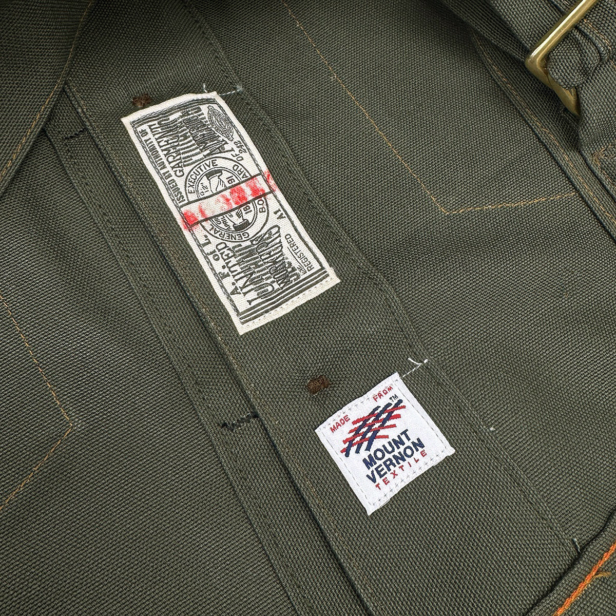 OPSTK #133 12oz Moss Green Duck Canvas 1930's Modify Cossack Jacket "Slim Fit"