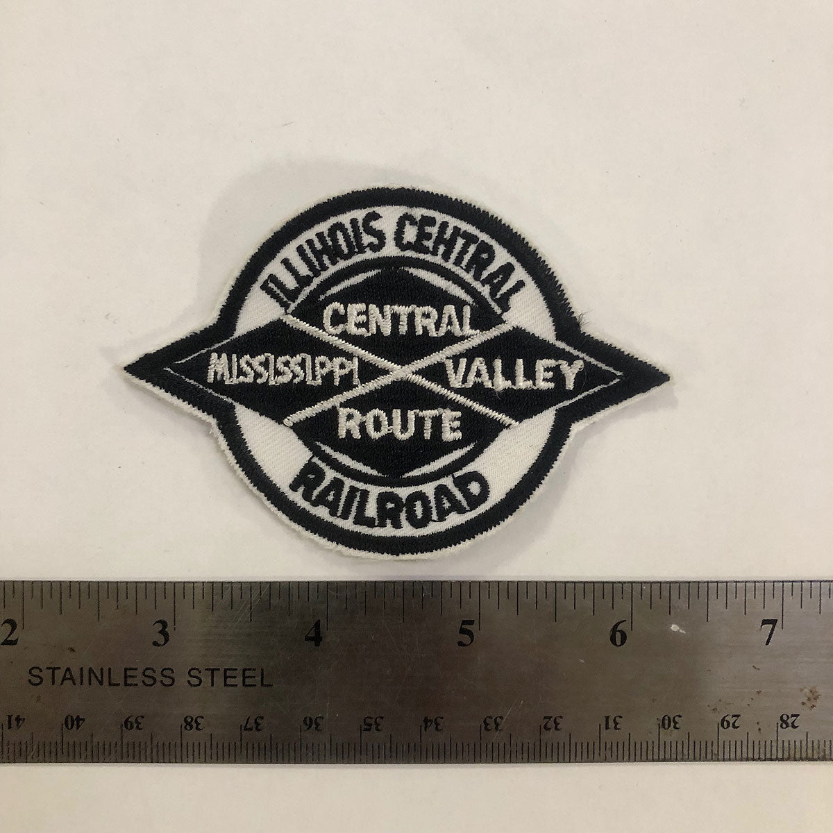 18oz Duck Canvas Navy Vintage HAT Patch 70s "Illinois Central Railroad" Patch