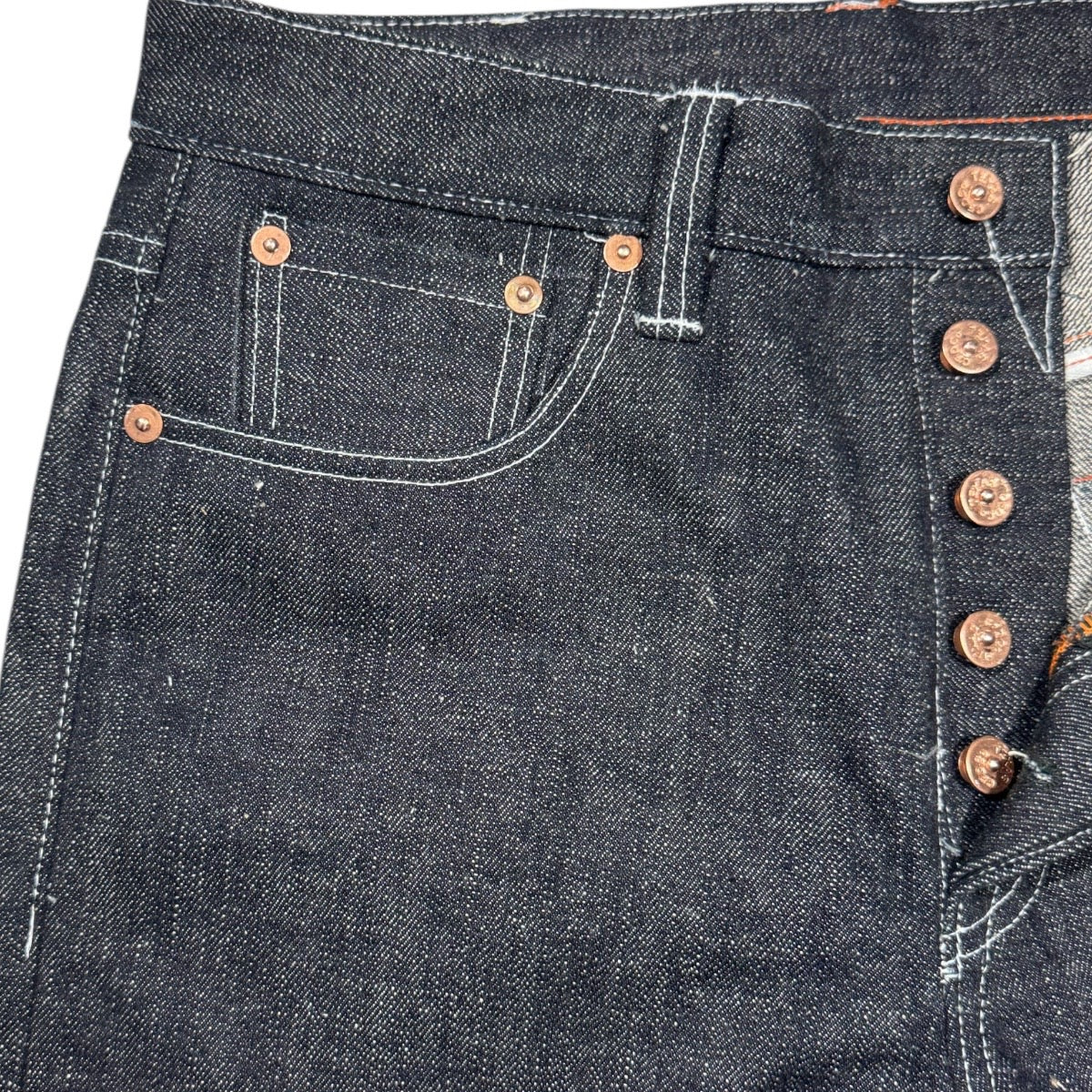 #0505 16oz Japanese INDIGO 'Secret Denim" Selvage 5 Pocket Version