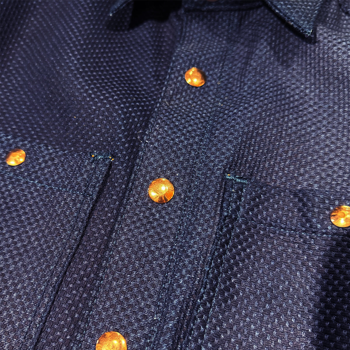 #SA 14oz Japanese Sashiko-Indigo Work Shirt