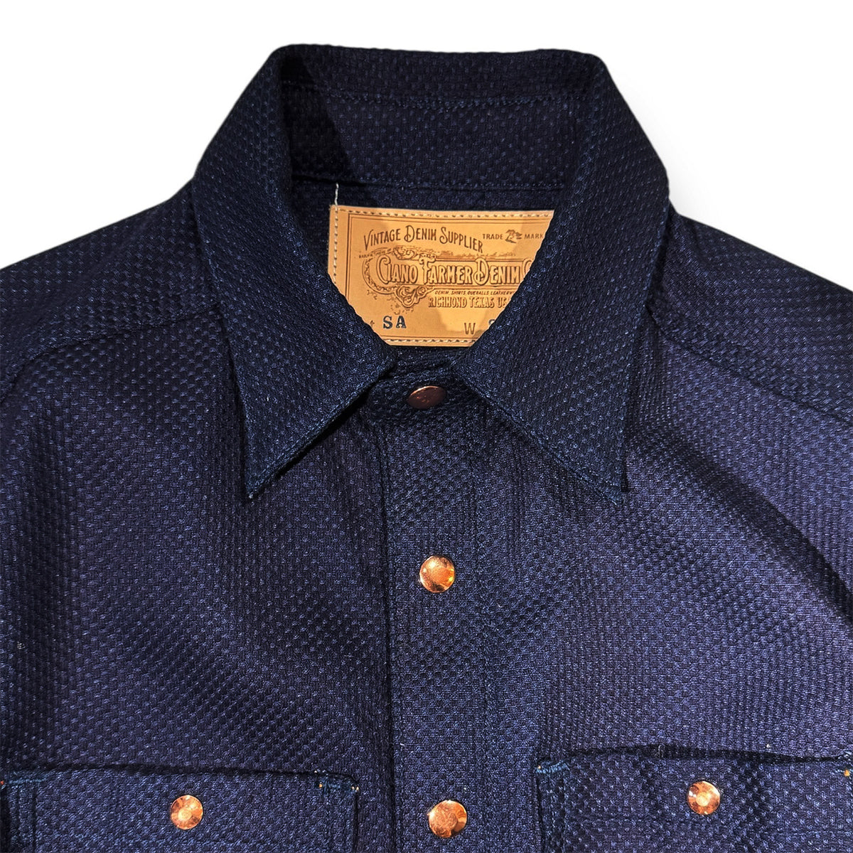 #SA 14oz Japanese Sashiko-Indigo Work Shirt