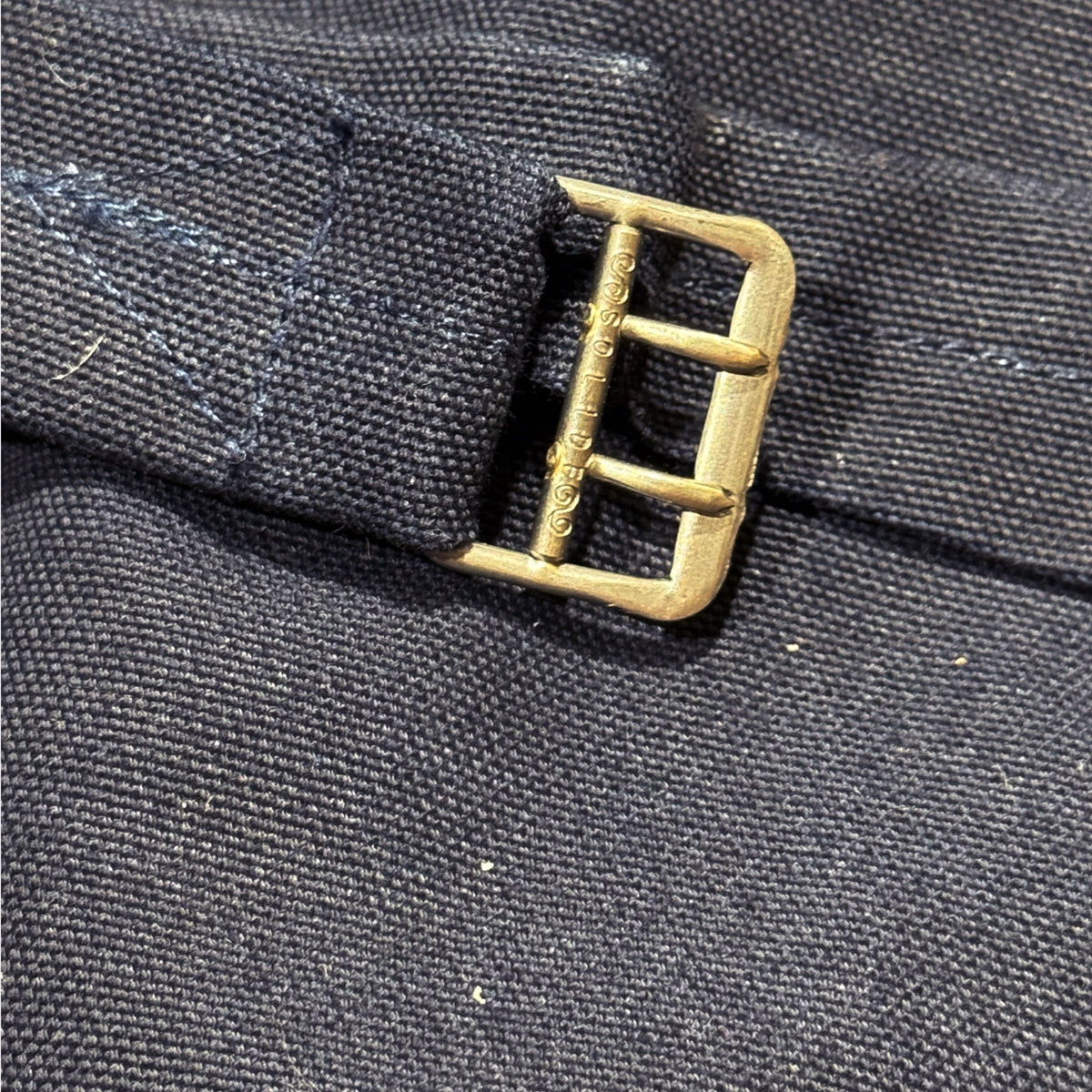 #133 12oz Duck Canvas Type SW Waistcoat Navy Shearling Wool/Silk Collar