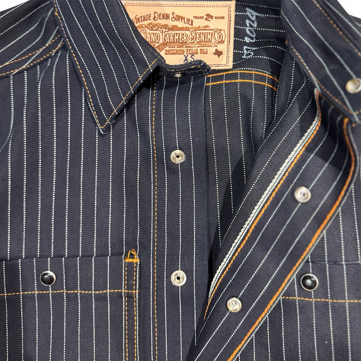 #3192 13.5oz Japanese Indigo/Indigo WABASH White Selvage Work Shirt w/Snaps