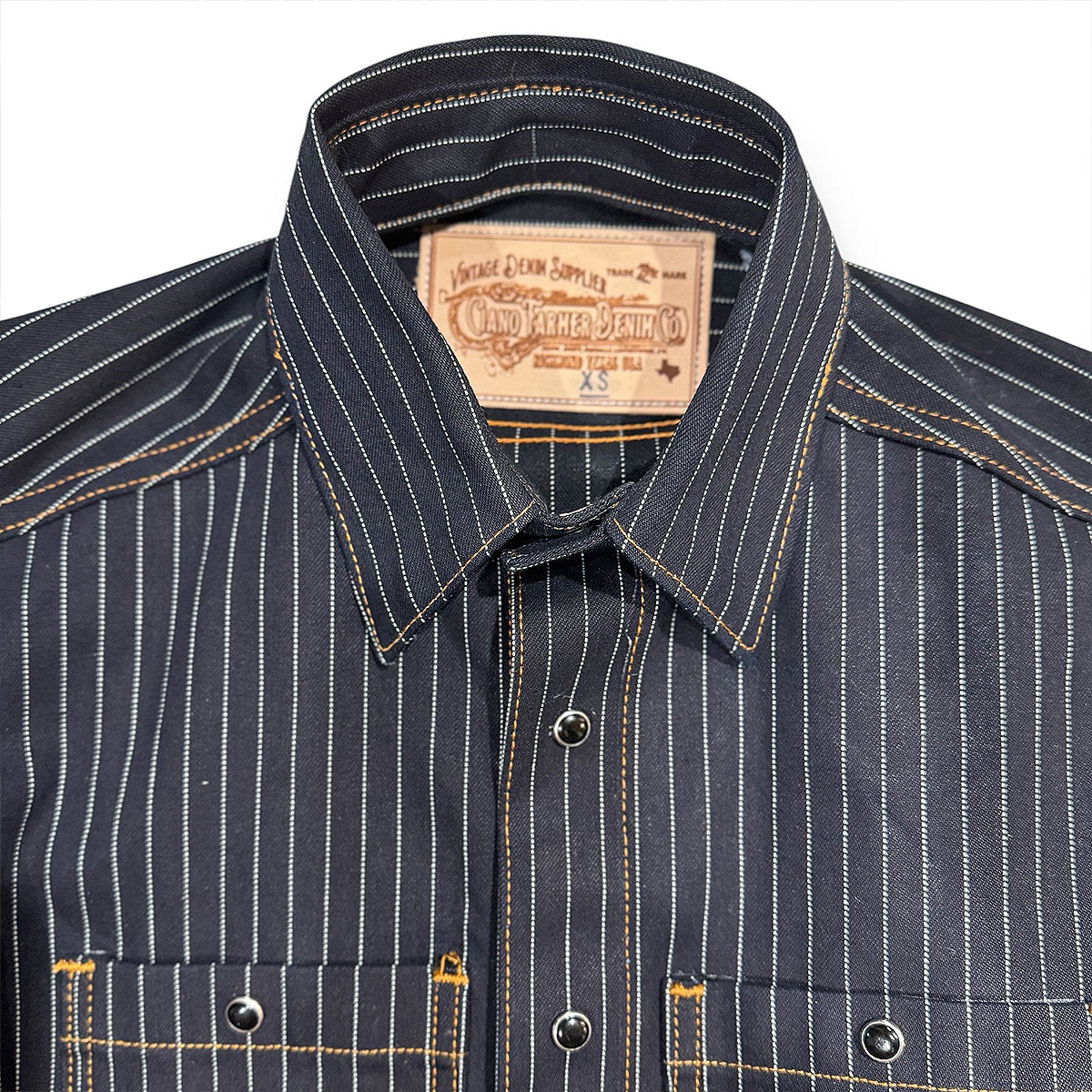 #3192 13.5oz Japanese Indigo/Indigo WABASH White Selvage Work Shirt w/Snaps