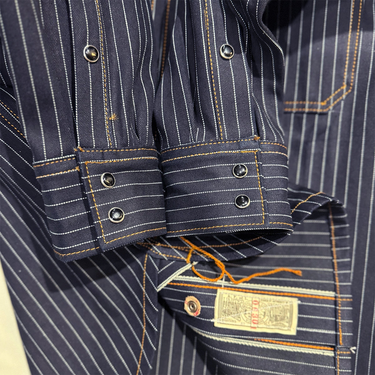 #3192 13.5oz Japanese Indigo/Indigo WABASH White Selvage Work Shirt w/Snaps