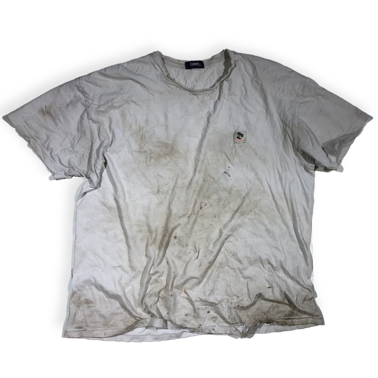 4.4oz TEXAS MADE " Workman Pocket " Crew Neck White
