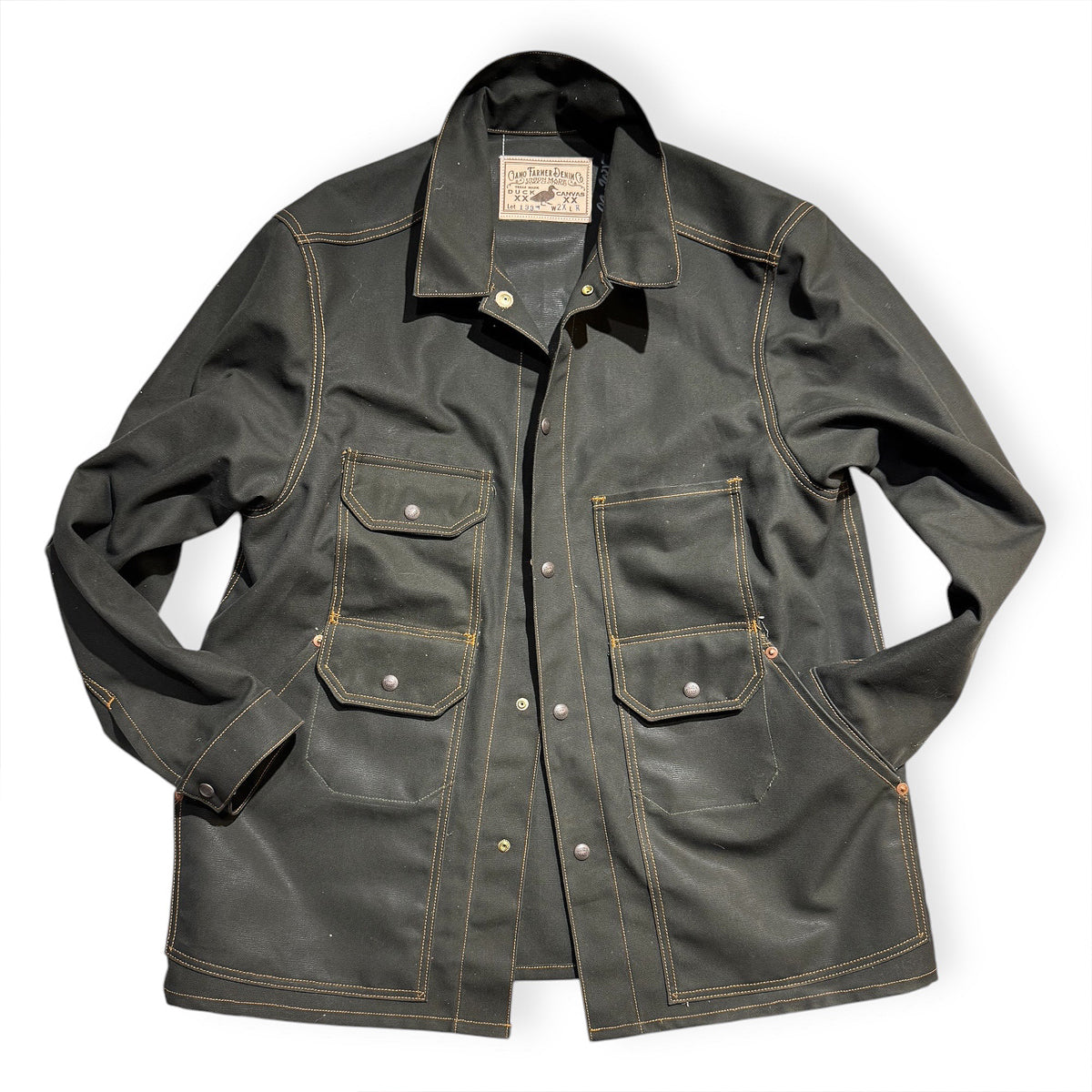 #133 12oz Duck Canvas Barbary Core Coat Olive