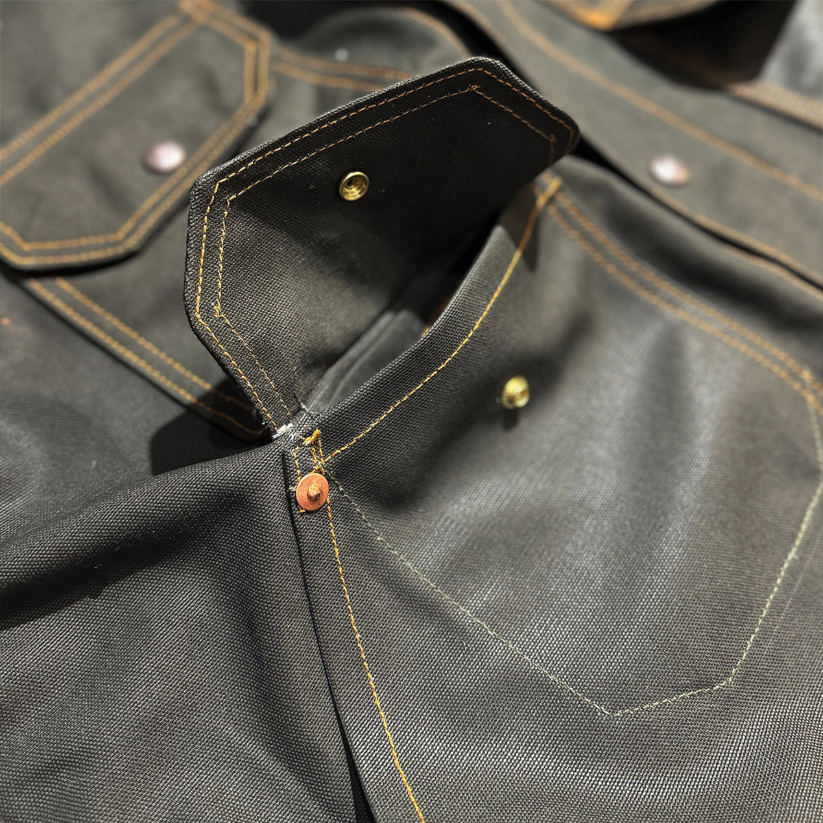 #133 12oz Duck Canvas Barbary Core Coat Olive
