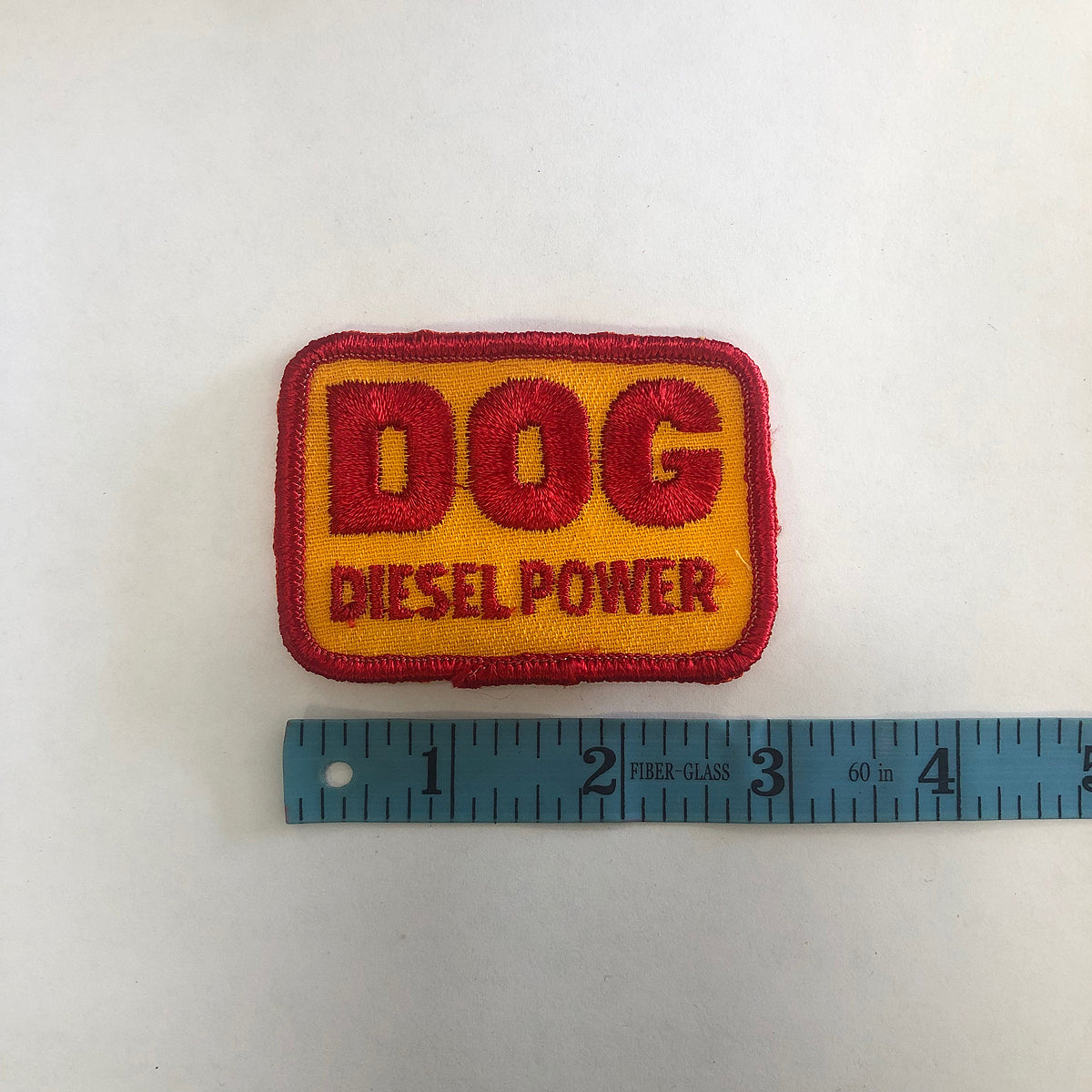 18oz Duck Canvas Ochre Vintage HAT Patch 80s "Dog Diesel Power" Patch