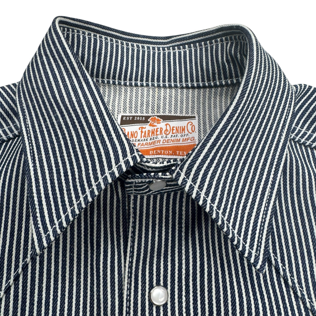 #HIC 10oz MV Mills Hickory Stripe Saw Tooth Work Shirt Long Sleeve (OPSTK)