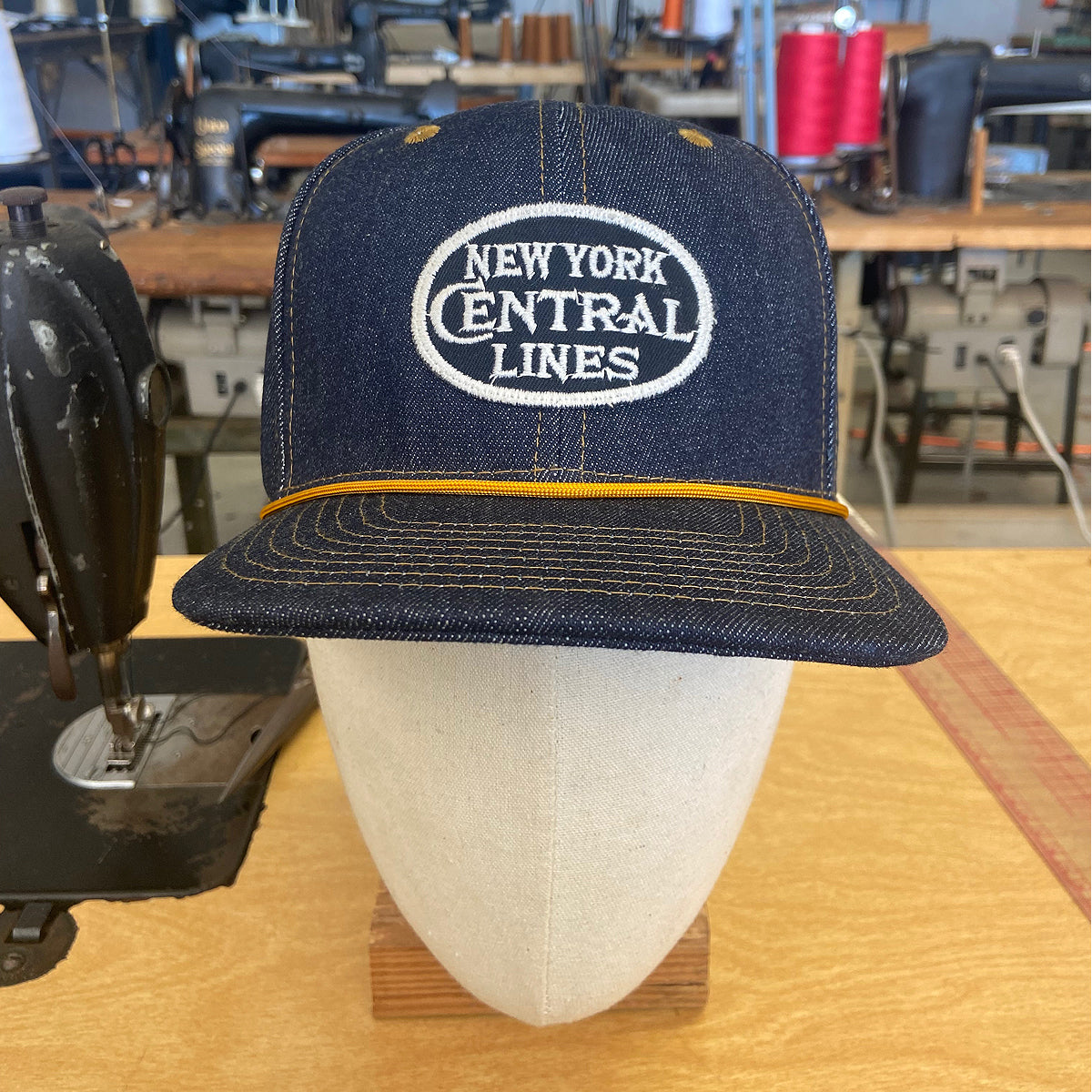 18oz Duck Canvas Lite Ochre Vintage HAT Patch 60s "New York Central Railroad" Patch
