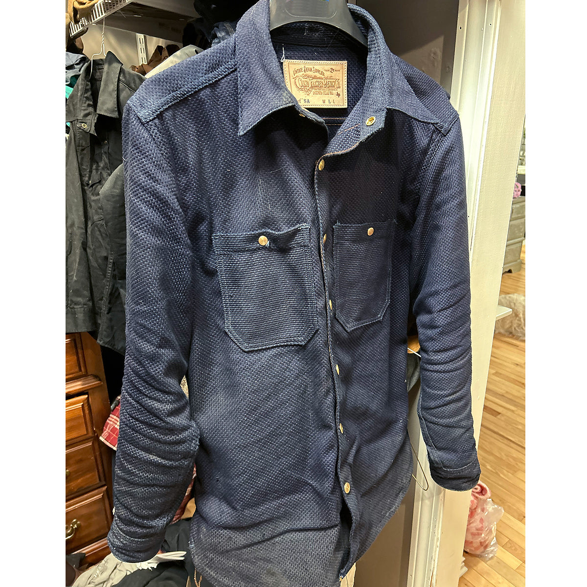 #SA 14oz Japanese Sashiko-Indigo Work Shirt (OPSTK)