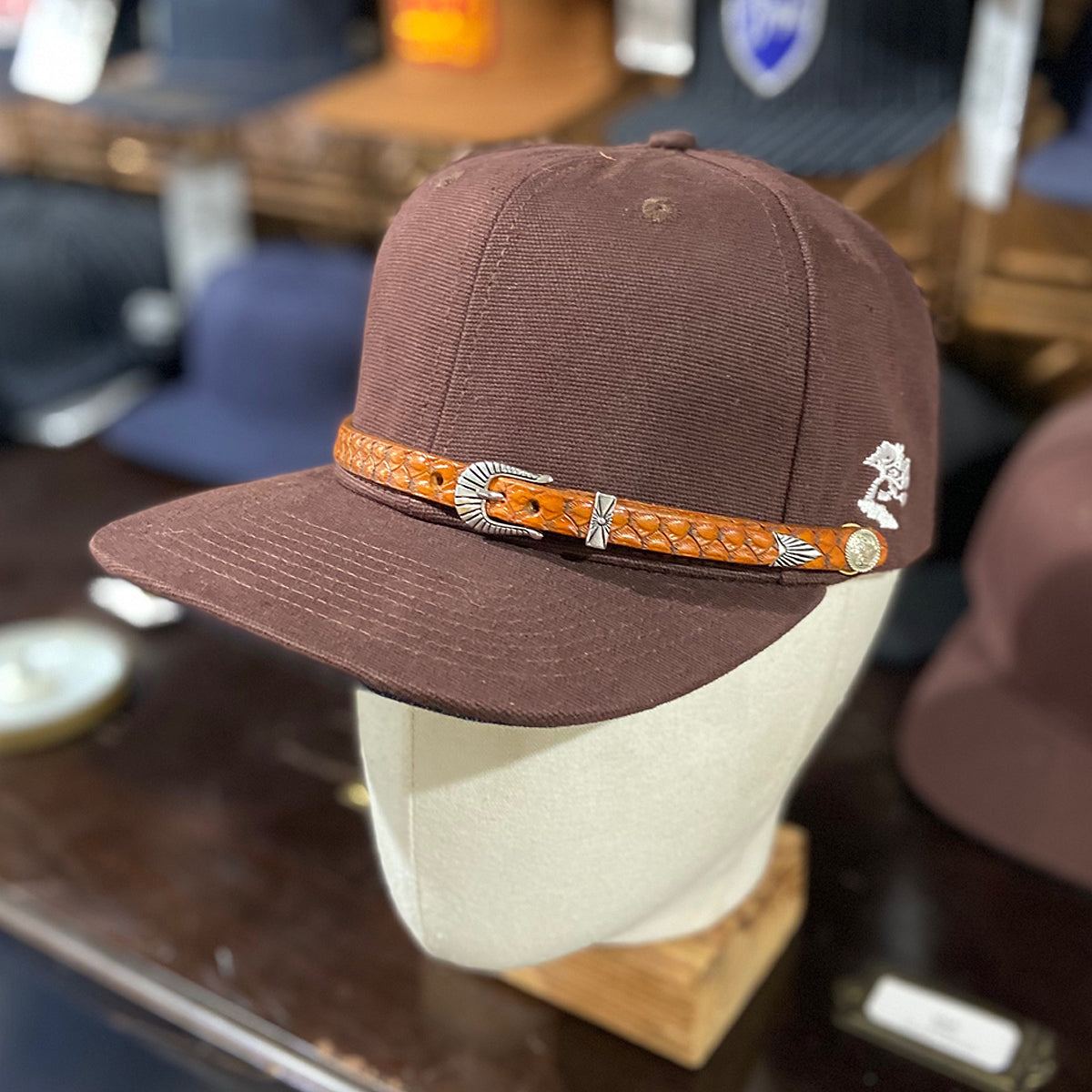 18oz USA Duck Canvas The Original " Snapbrero™ " Hat Washed Brown