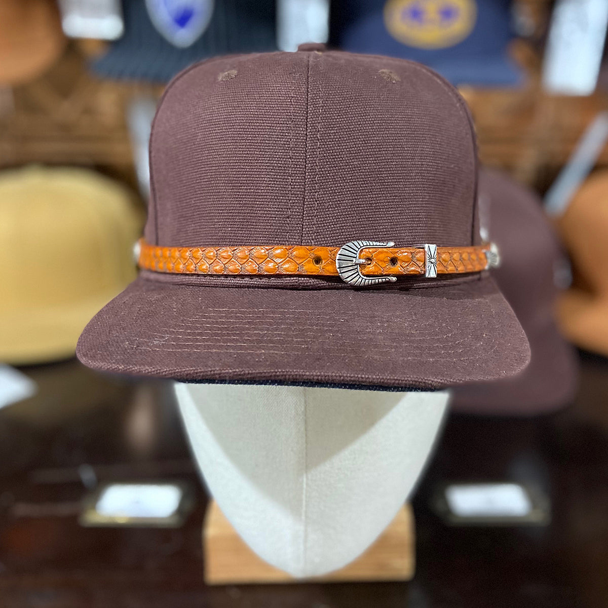 18oz USA Duck Canvas The Original " Snapbrero™ " Hat Washed Brown