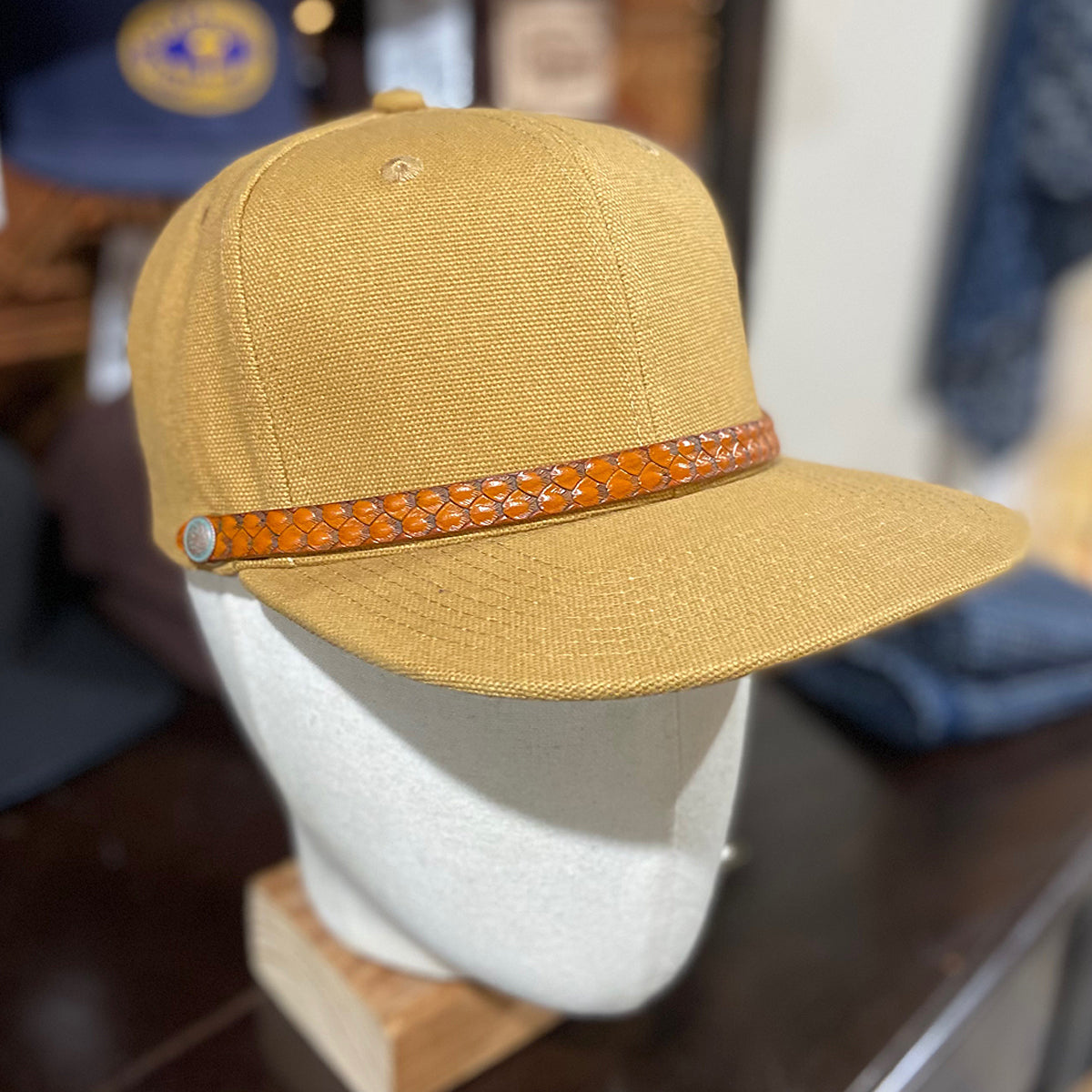18oz USA Duck Canvas The Original " Snapbrero™ " Hat Lite Ochre