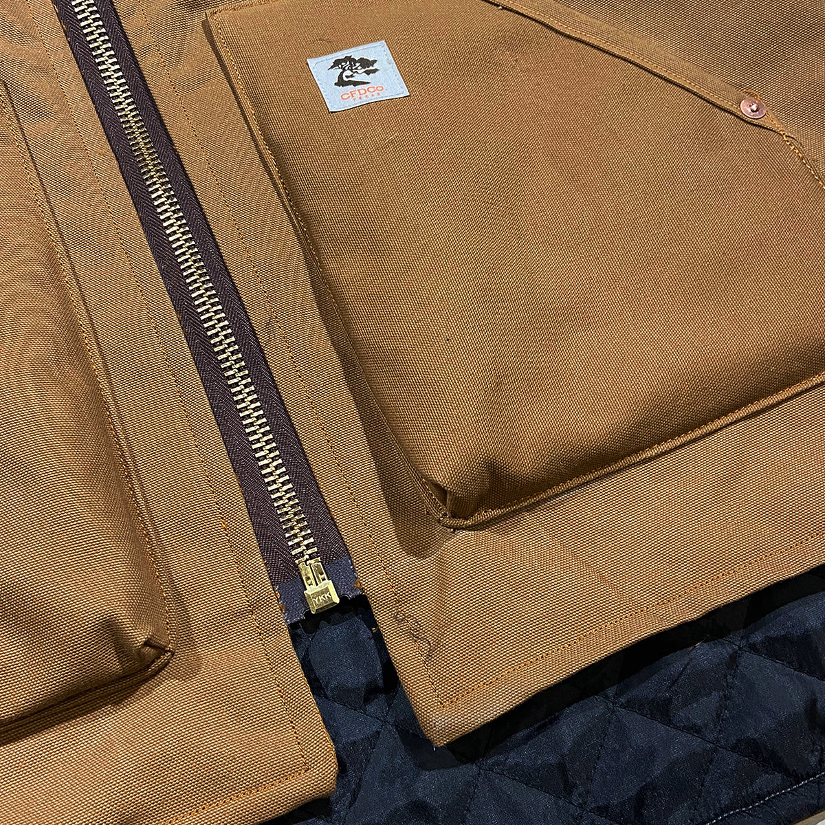 12oz Black Duck Canvas Workman Waistcoat Lined