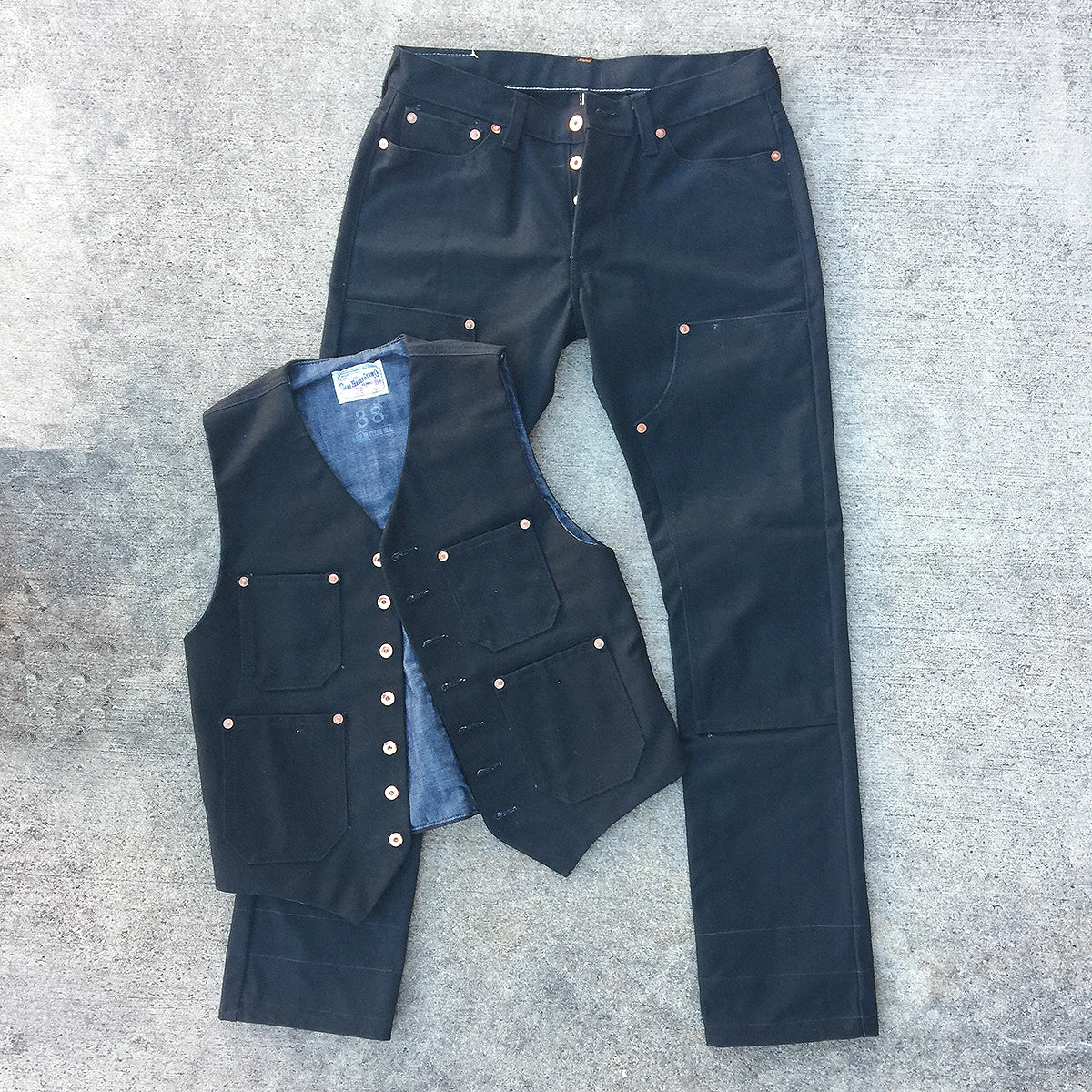 18oz Duck Canvas Black 5 POCKET Version