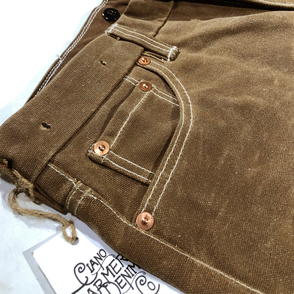 18oz WAX Duck Canvas Nutmeg Brown 5 pocket Model